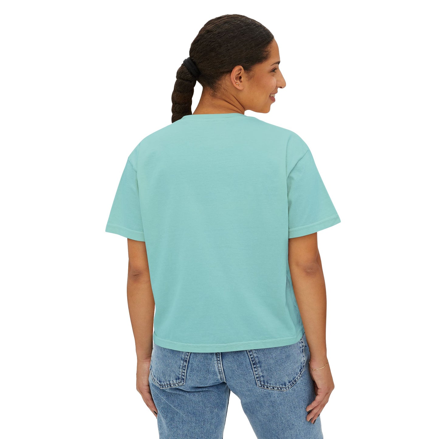 Stylish Women's Boxy Tee with Elegantly Dressed Graphic - Scissors design T-shirt