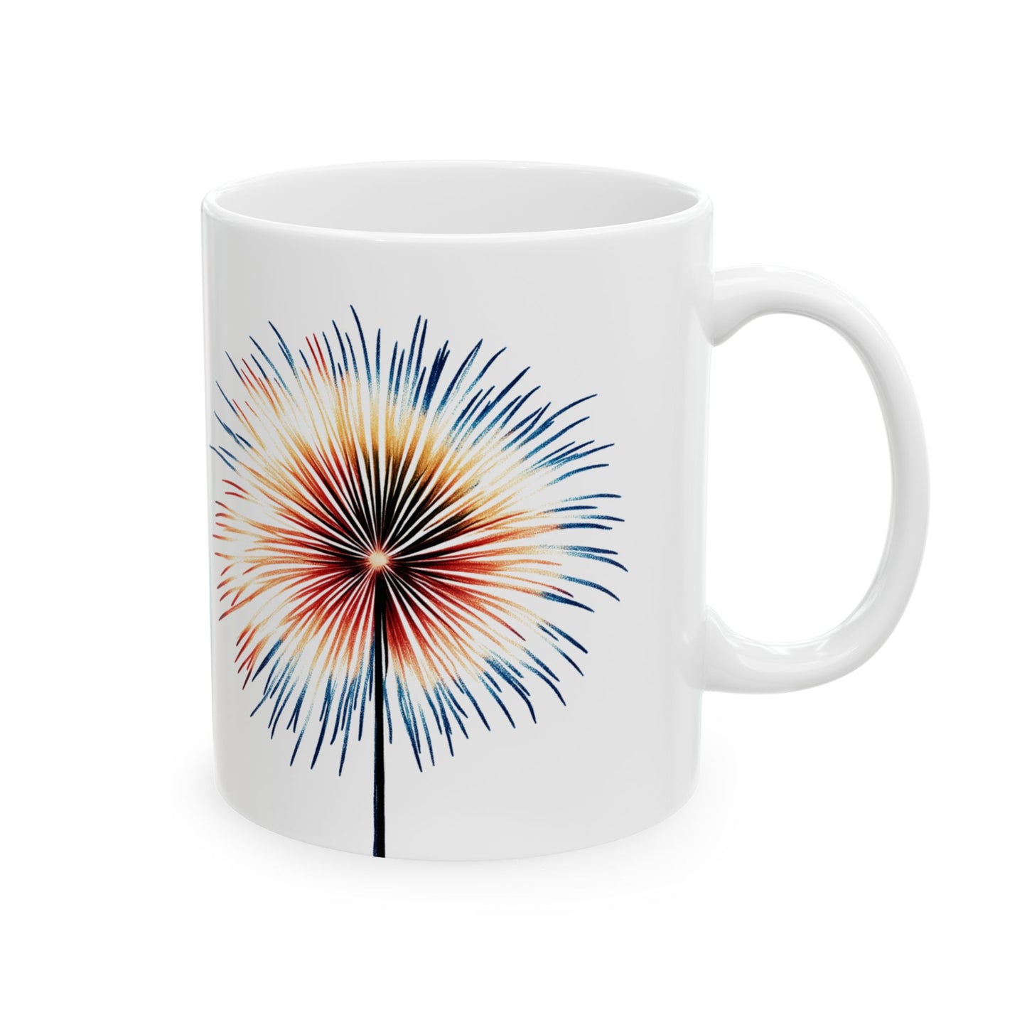 Fireworks Ceramic Mug, (11oz, 15oz)