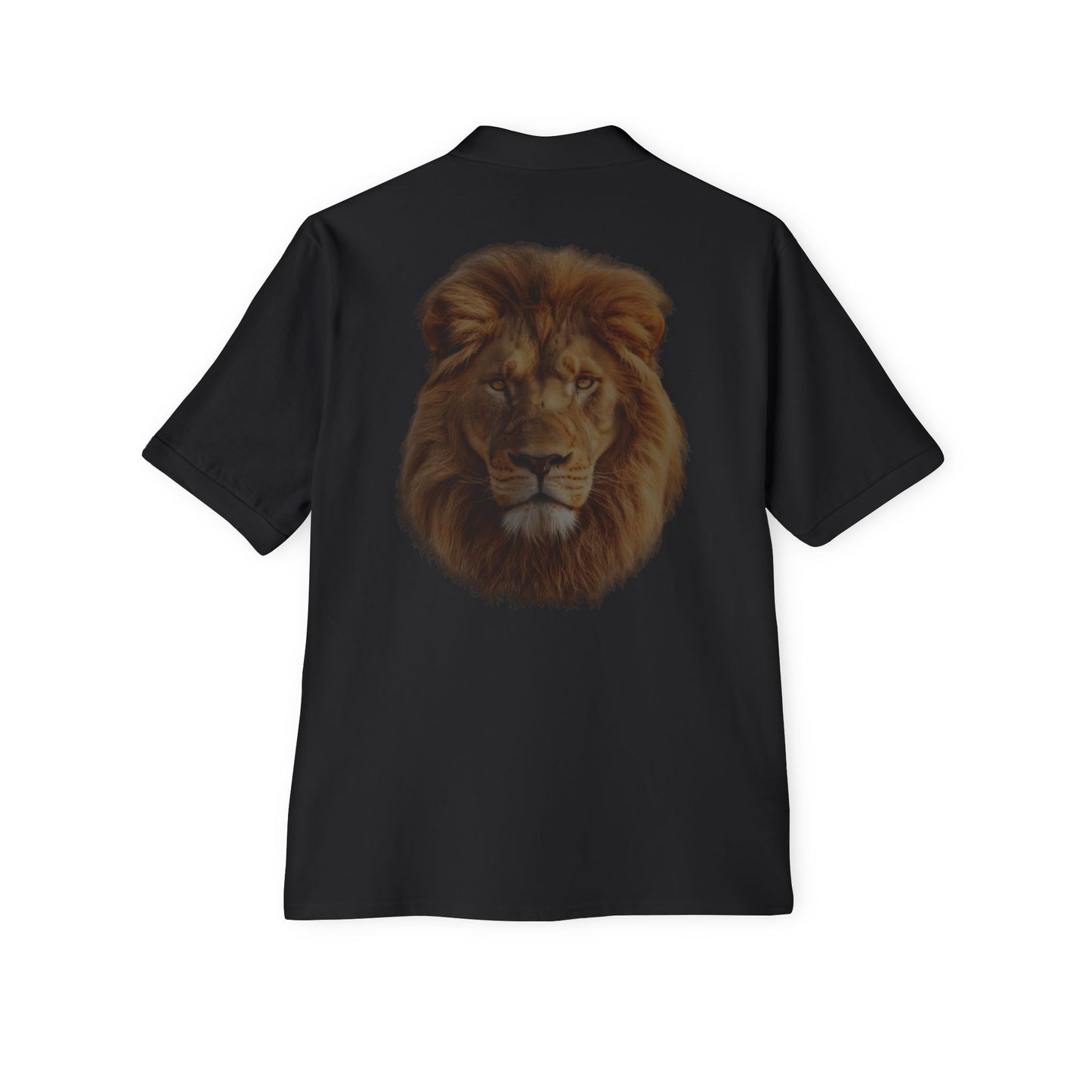 Men's Piqué Polo Striking Lion Design