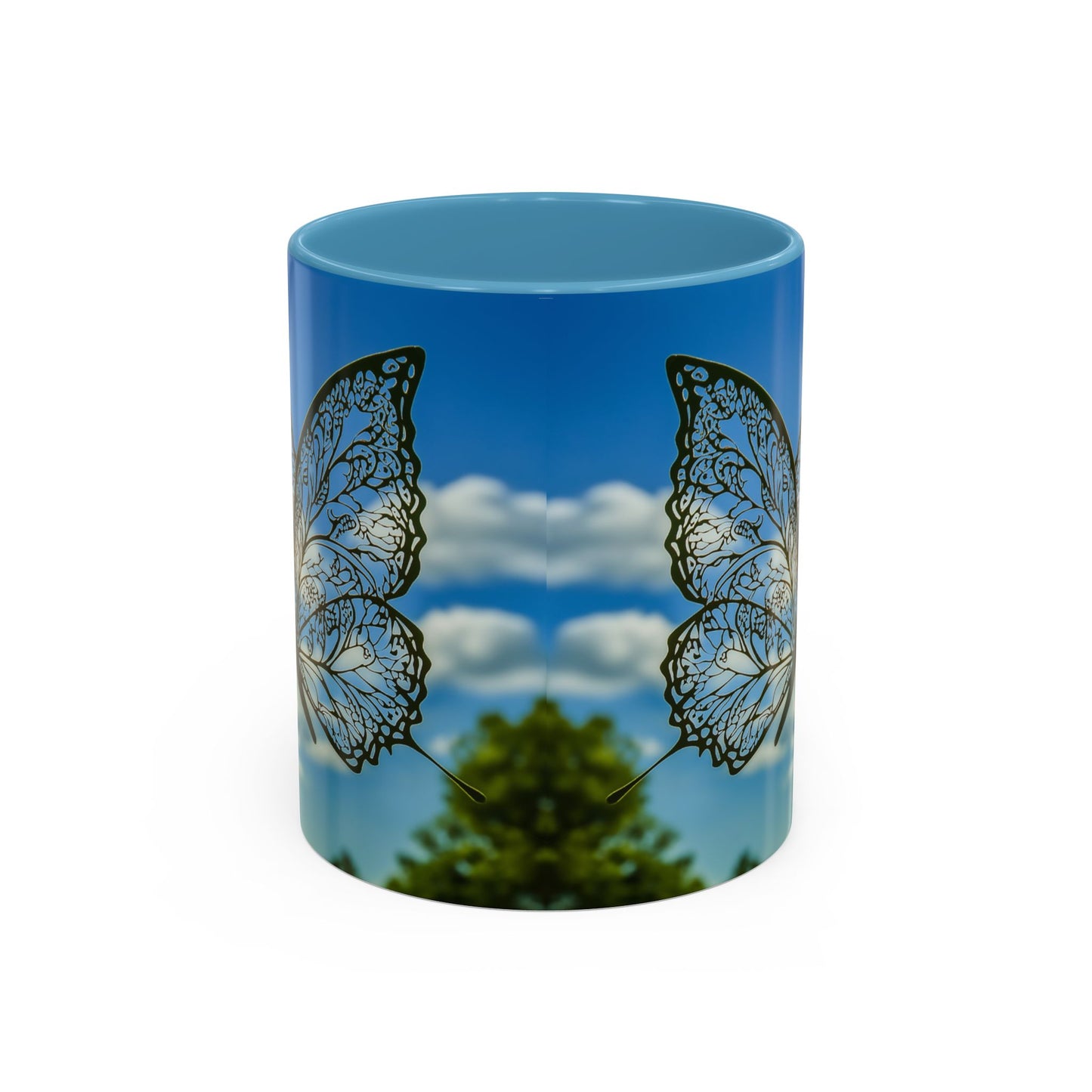 Accent Butterfly Coffee Mug, (11oz, 15oz) - Ceramic Mug