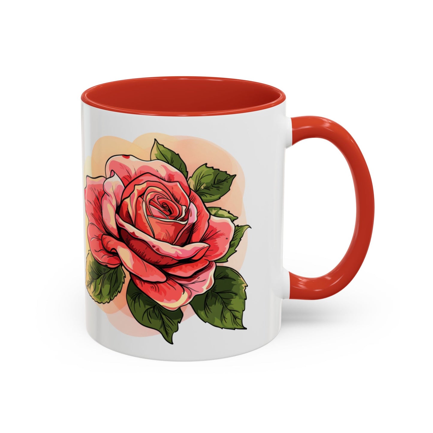 Elegant Floral Accent Coffee Mug - Perfect Gift for Garden Lovers