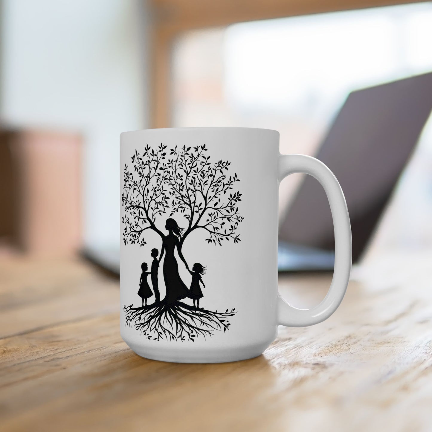 Whimsical Tree Silhouette Ceramic Mug - Perfect for Nature Lovers and Gift Giving - Mother's day gift - Birthday Gift