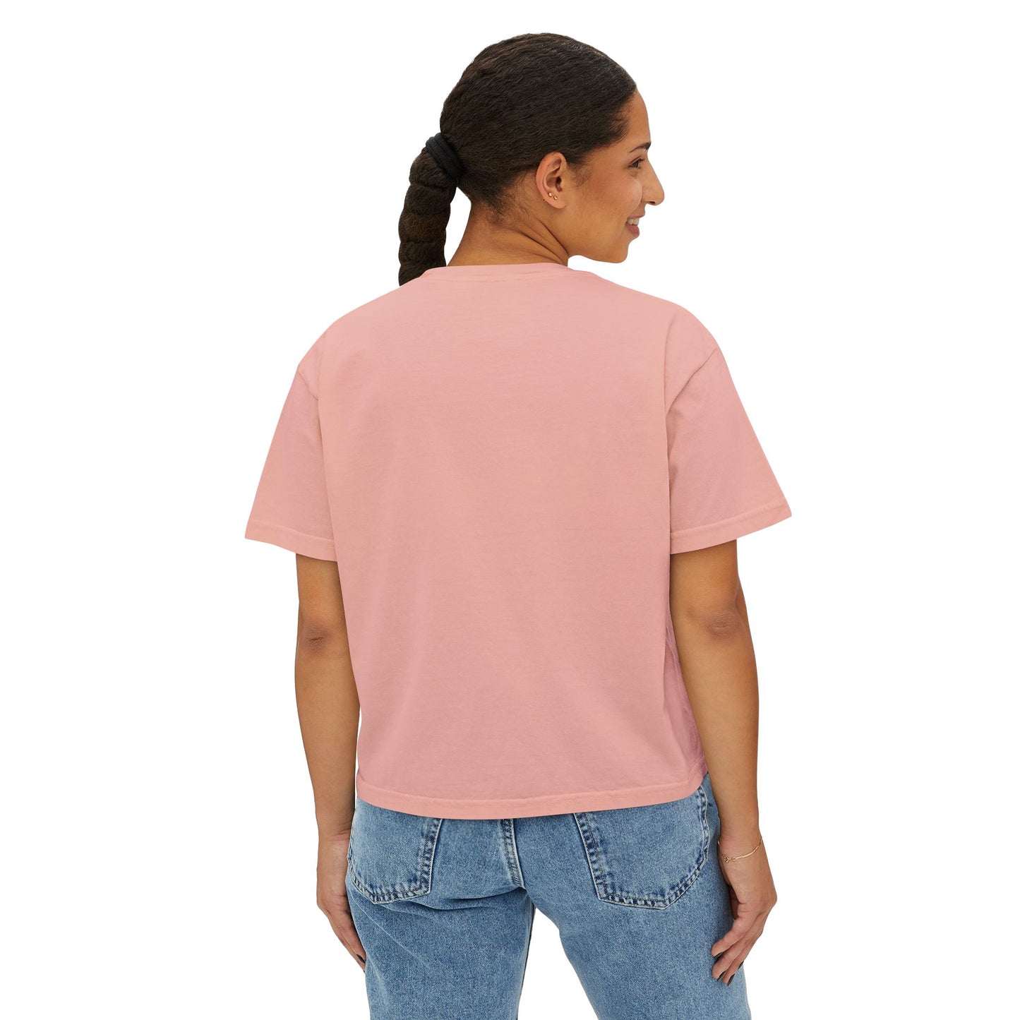 Stylish Women's Boxy Tee with Elegantly Dressed Graphic - Scissors design T-shirt