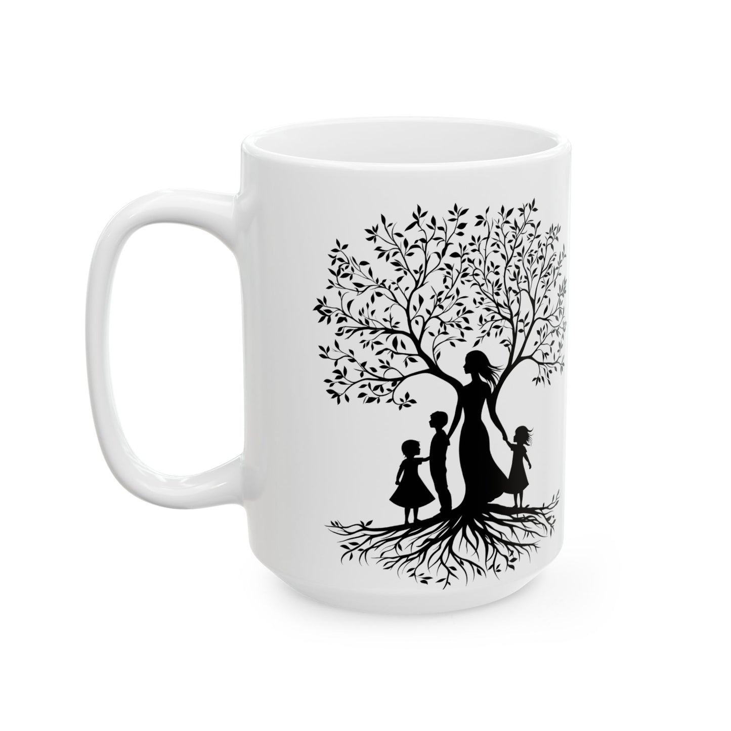 Whimsical Tree Silhouette Ceramic Mug - Perfect for Nature Lovers and Gift Giving - Mother's day gift - Birthday Gift