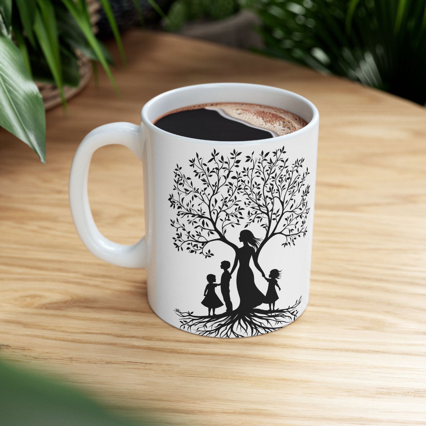 Whimsical Tree Silhouette Ceramic Mug - Perfect for Nature Lovers and Gift Giving - Mother's day gift - Birthday Gift