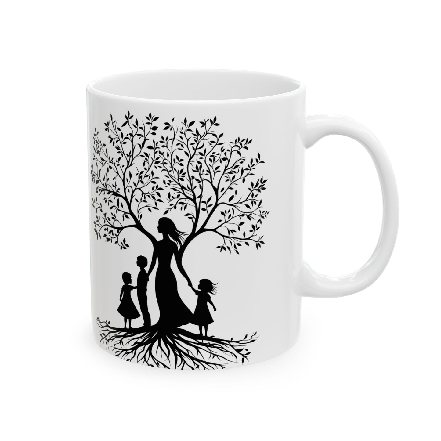 Whimsical Tree Silhouette Ceramic Mug - Perfect for Nature Lovers and Gift Giving - Mother's day gift - Birthday Gift