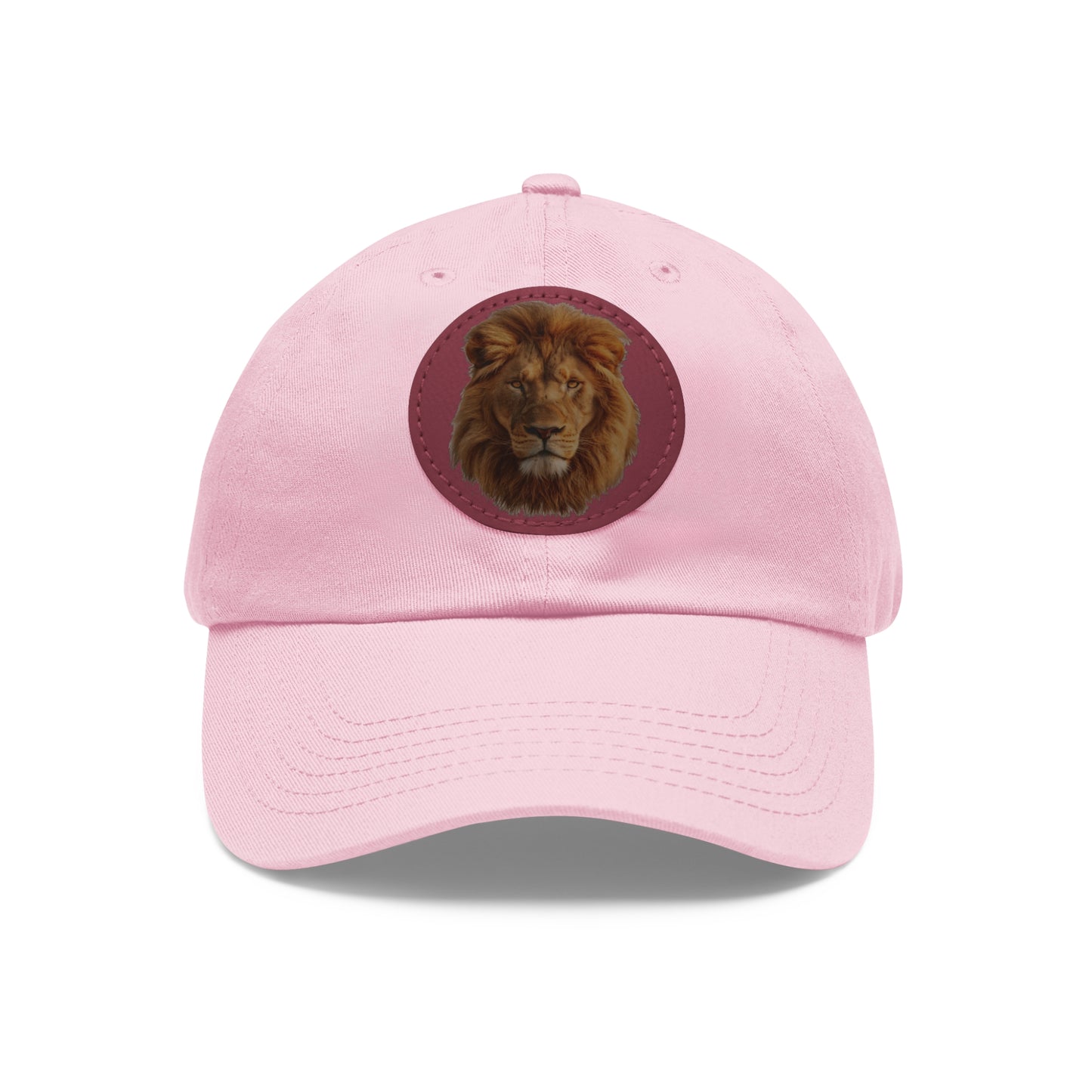Lion Design Dad Hat with Leather Patch – Stylish Casual Hat for Animal Lovers