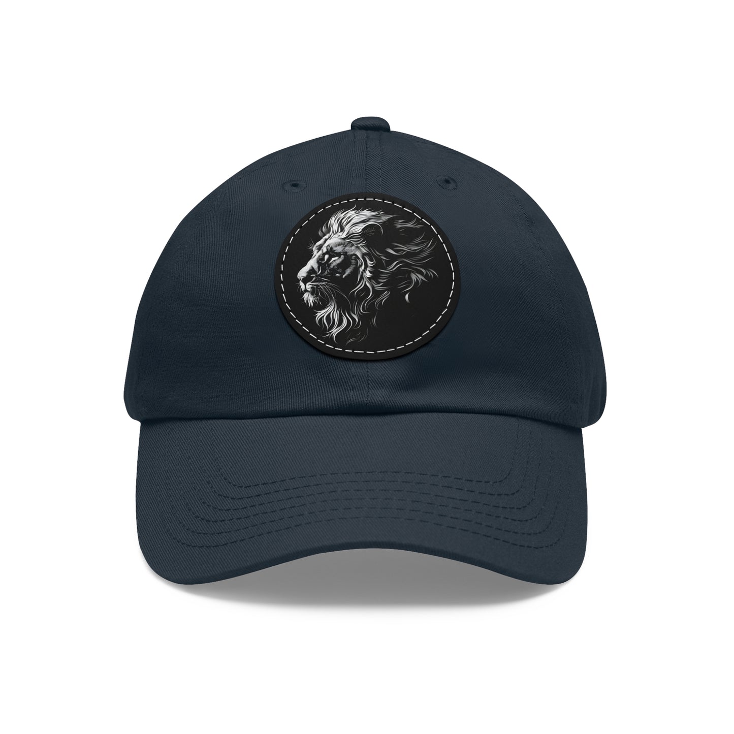 Dad Hat with Leather Patch and Lion Design – Stylish Casual Hat for Animal Lovers