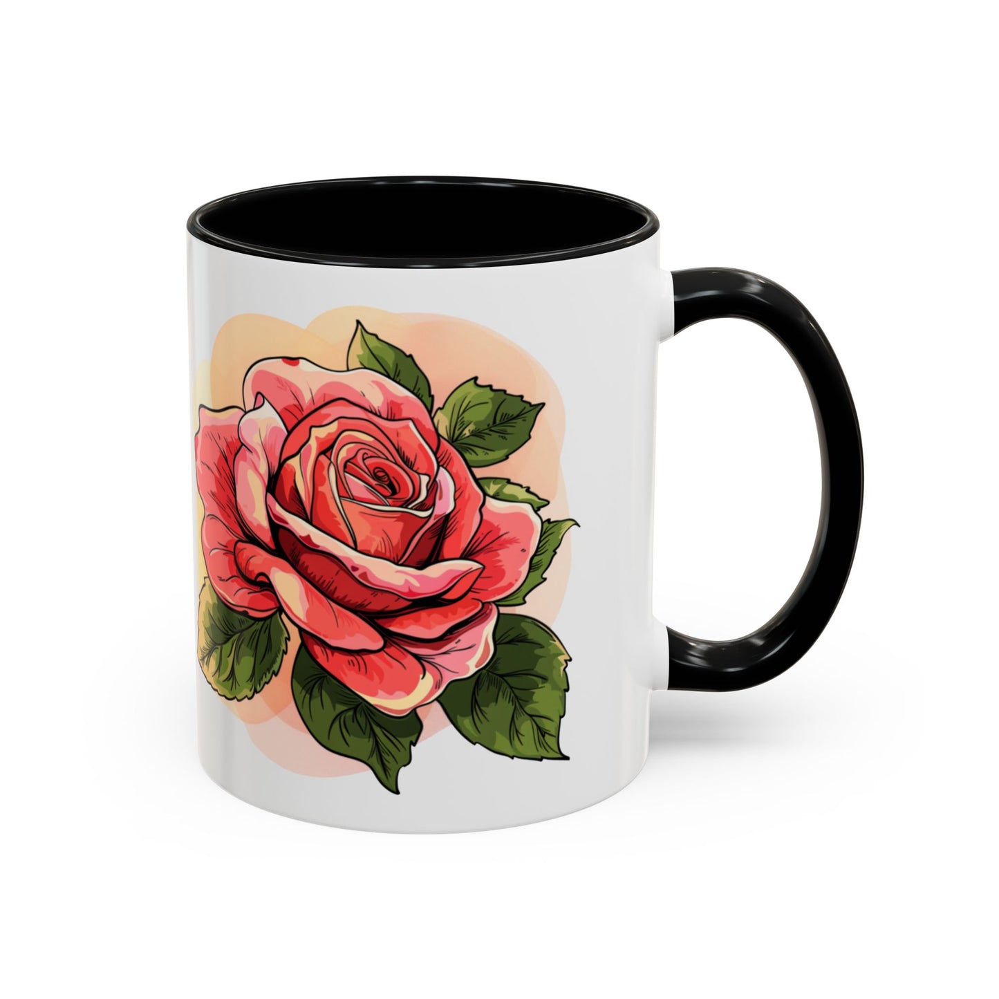 Elegant Floral Accent Coffee Mug - Perfect Gift for Garden Lovers
