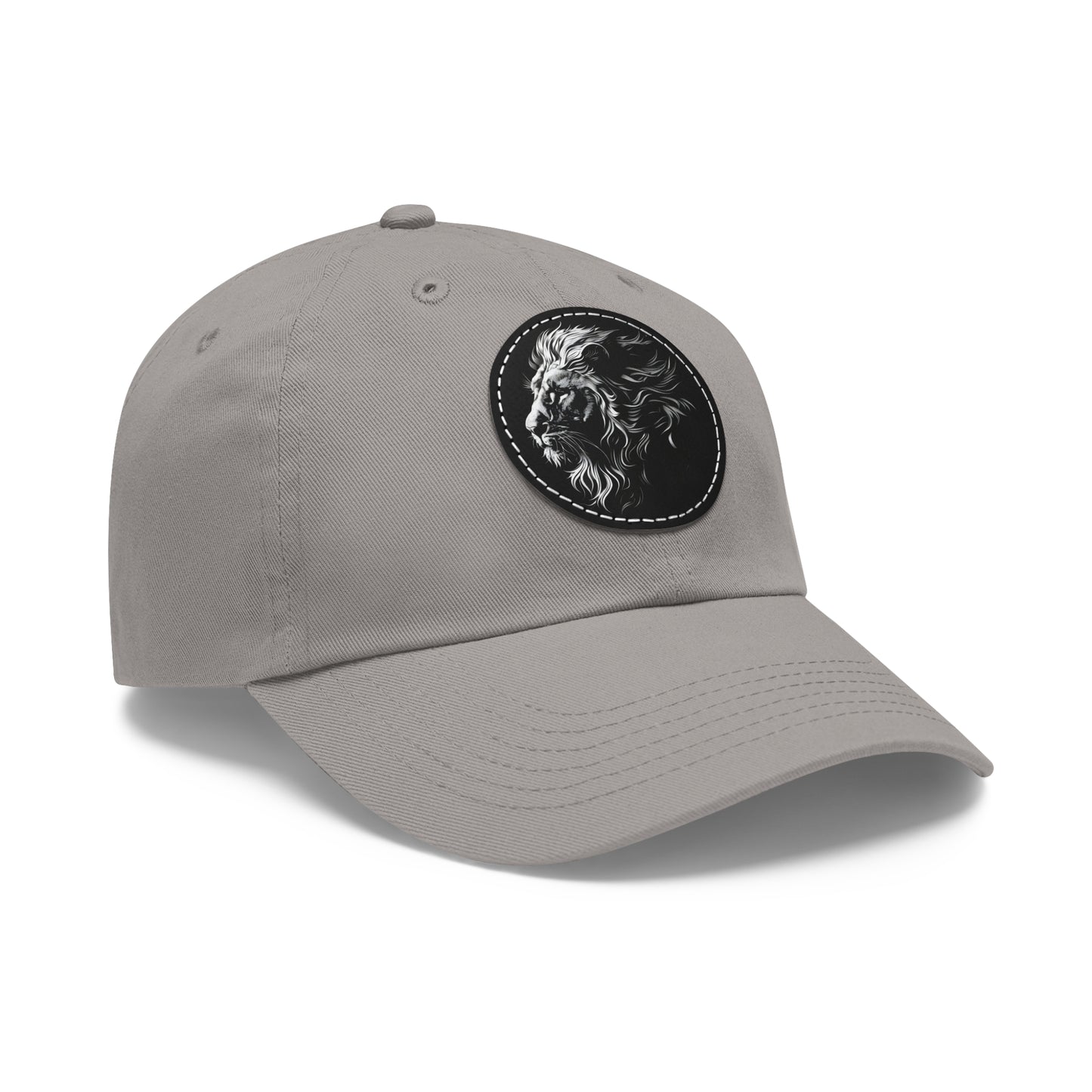Dad Hat with Leather Patch and Lion Design – Stylish Casual Hat for Animal Lovers