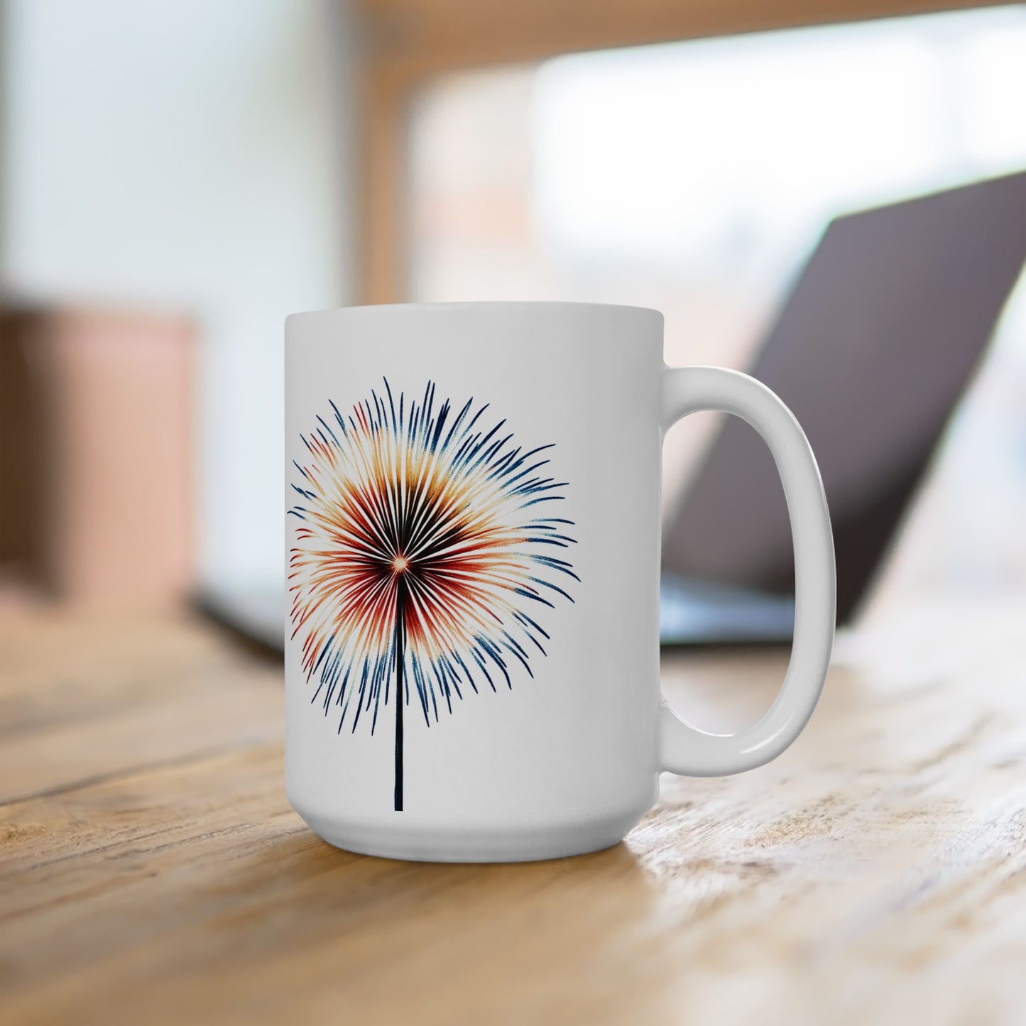 Fireworks Ceramic Mug, (11oz, 15oz)