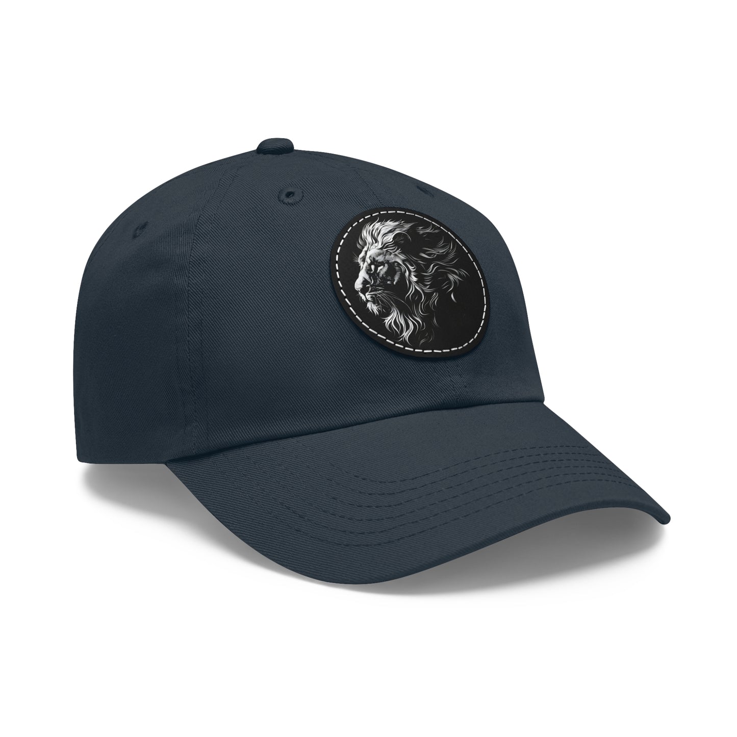 Dad Hat with Leather Patch and Lion Design – Stylish Casual Hat for Animal Lovers