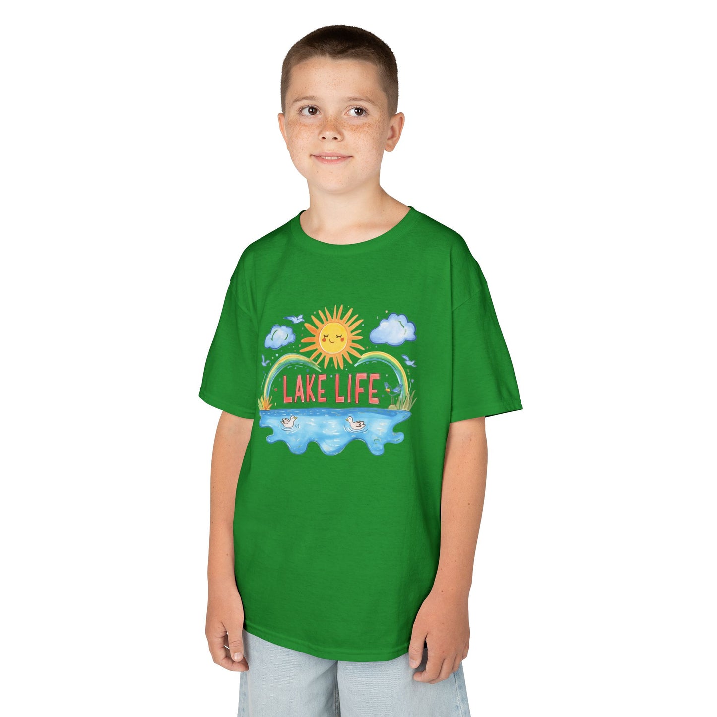 Kids Lake Life Tee - Fun and Playful Summer Shirt for Outdoor Adventures