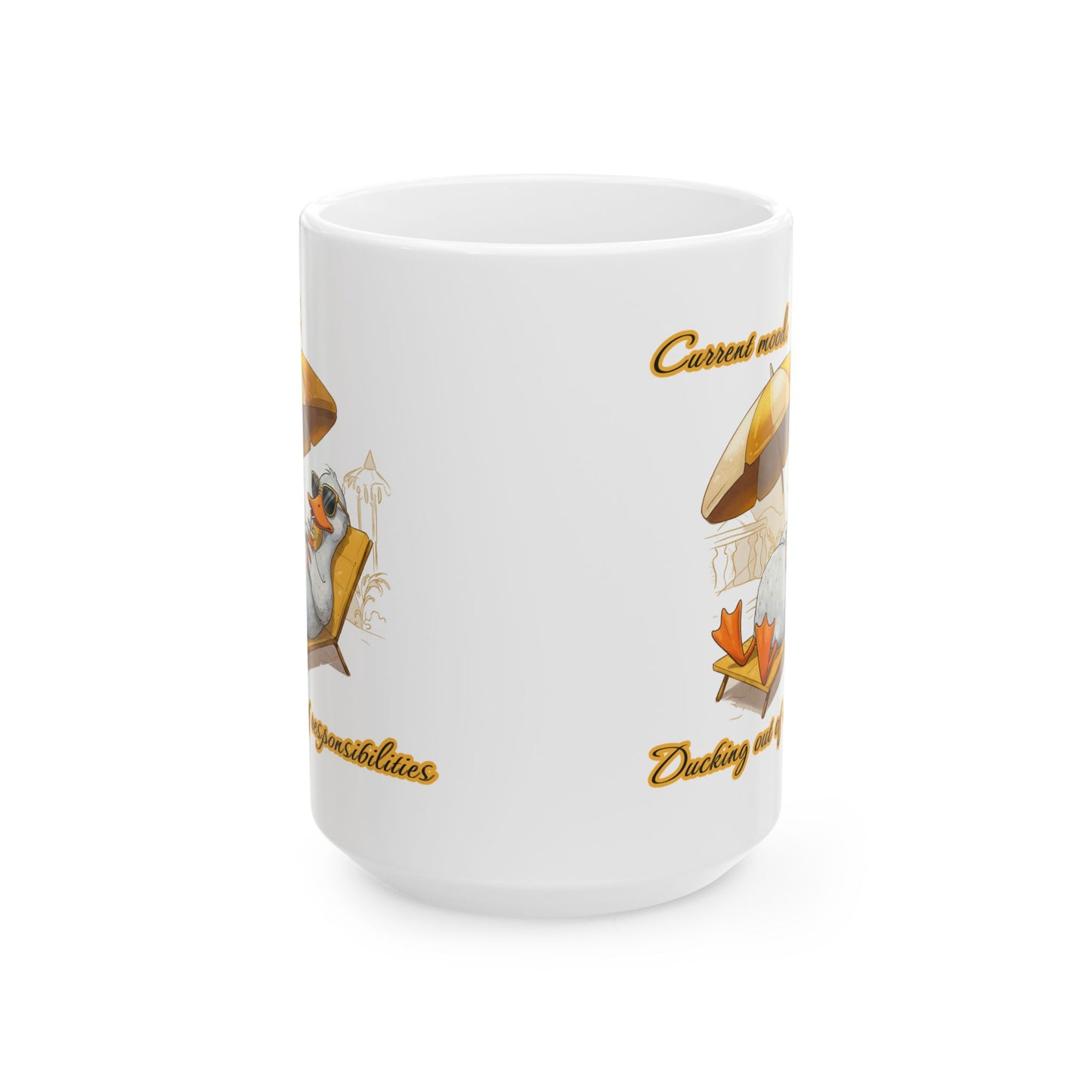Chillaxing Duck Ceramic Mug - Fun Coffee Cup for Relaxation Lovers