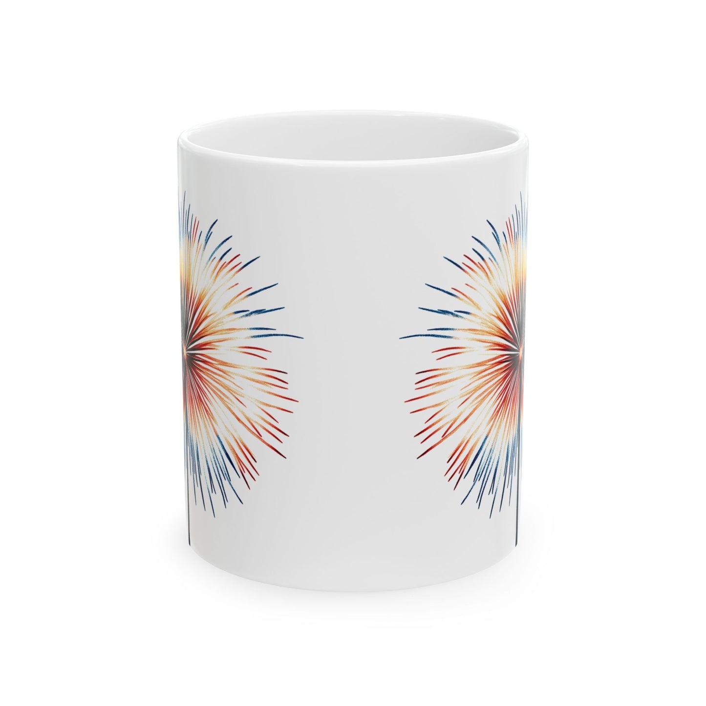 Fireworks Ceramic Mug, (11oz, 15oz)
