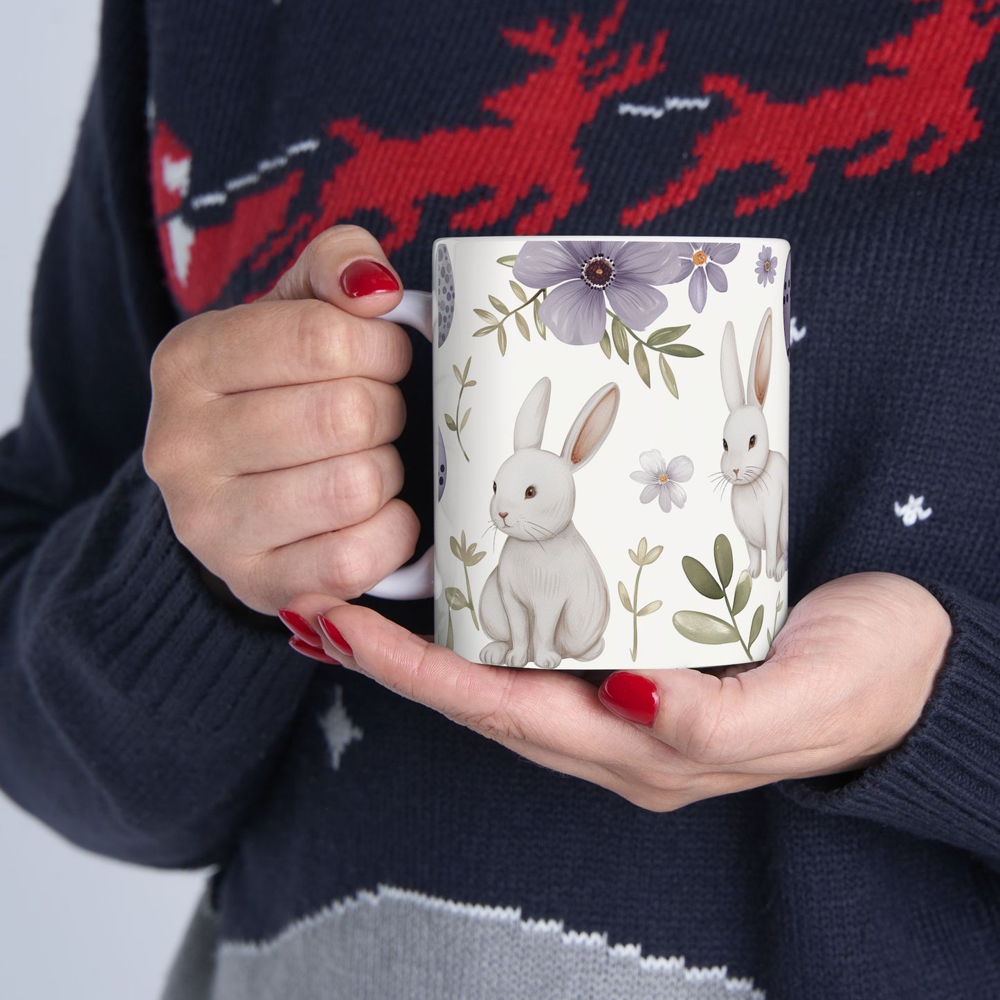 Easter Bunny Ceramic Mug - Ceramic Mug, (11oz, 15oz) - Easter Gift