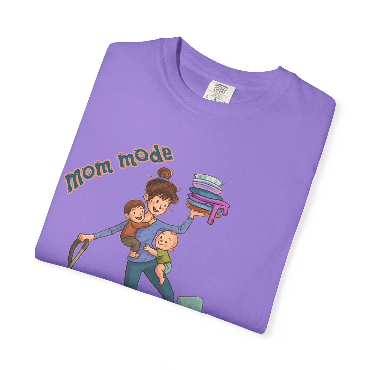 Funny Mom Life T-Shirt - "Mom Mode Always On" - Gift for mom - Birthday Gift - Mother's Day Gift