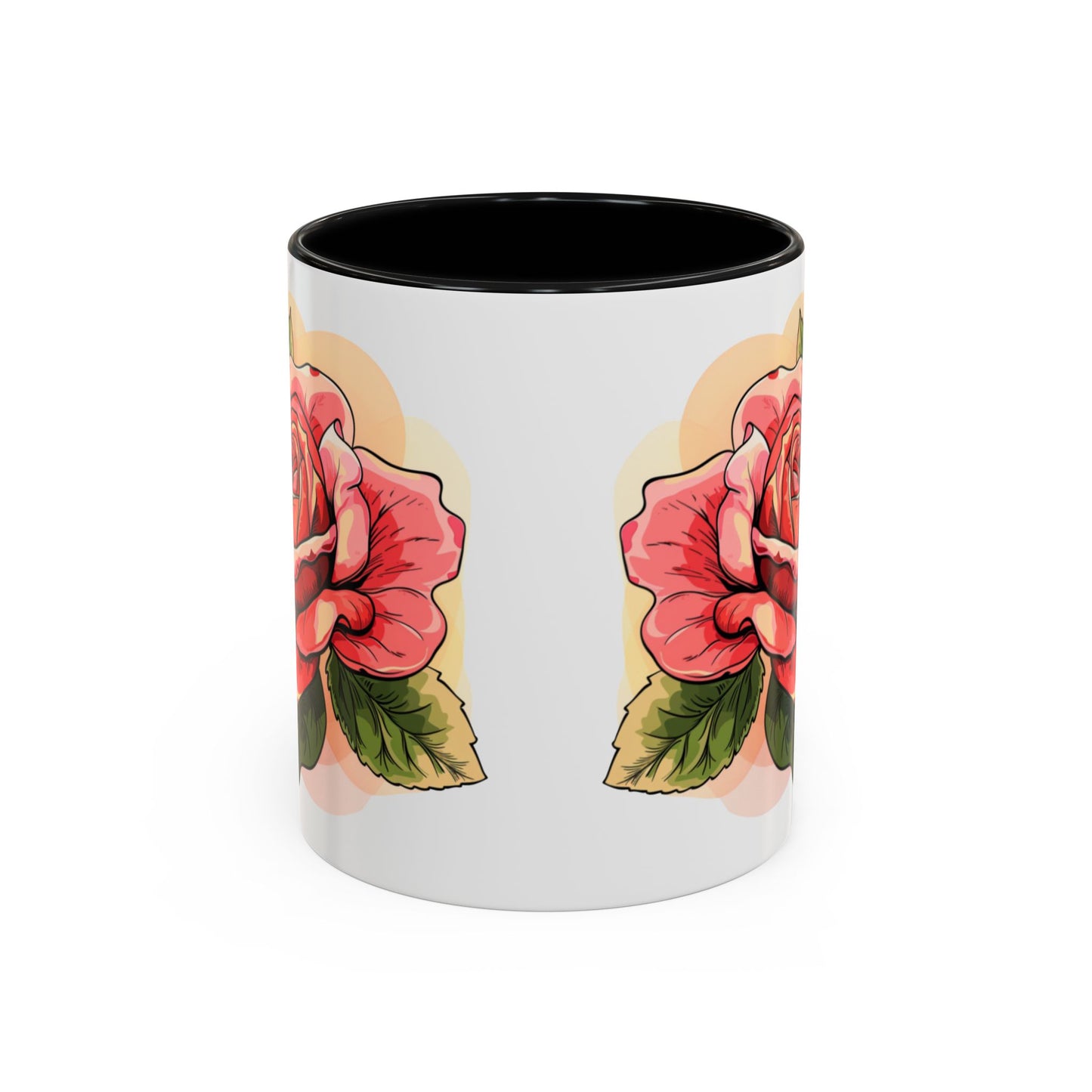 Elegant Floral Accent Coffee Mug - Perfect Gift for Garden Lovers