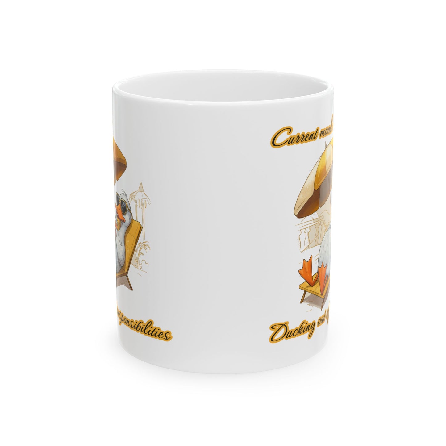 Chillaxing Duck Ceramic Mug - Fun Coffee Cup for Relaxation Lovers