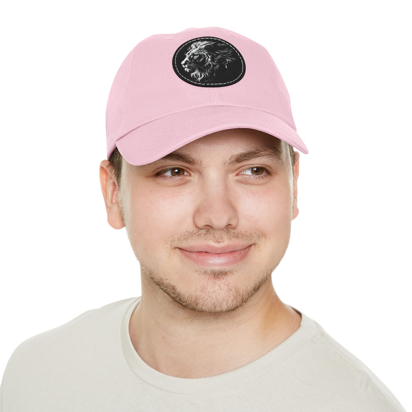 Dad Hat with Leather Patch and Lion Design – Stylish Casual Hat for Animal Lovers