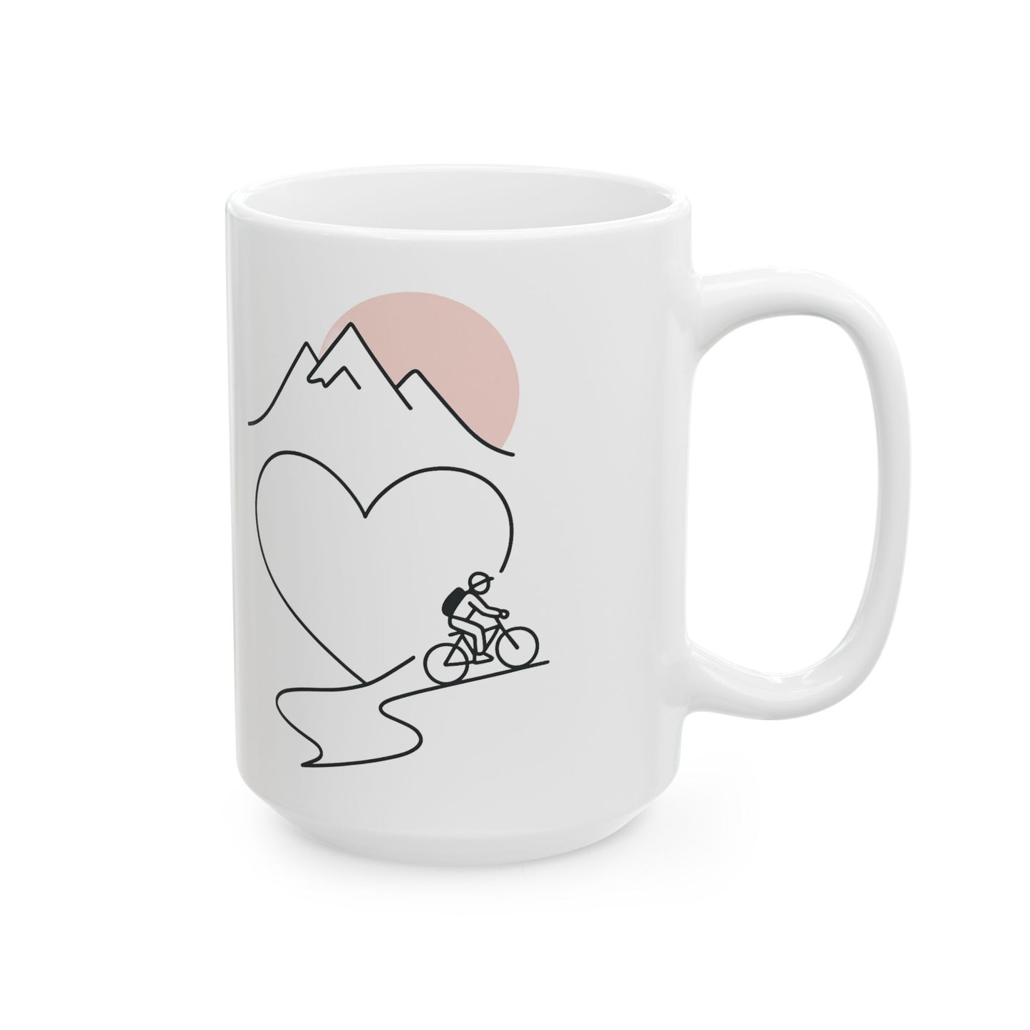 Adventure Heart Ceramic Mug - Perfect for Outdoor Lovers