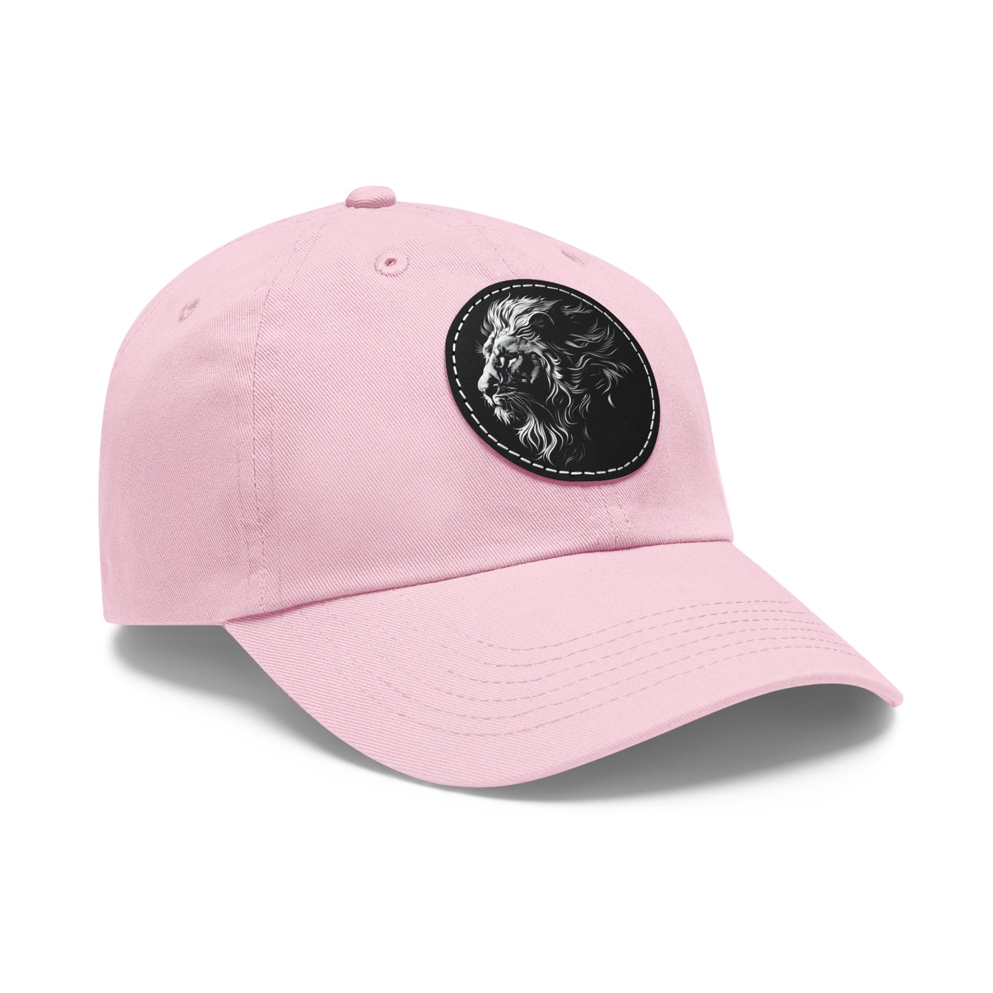 Dad Hat with Leather Patch and Lion Design – Stylish Casual Hat for Animal Lovers