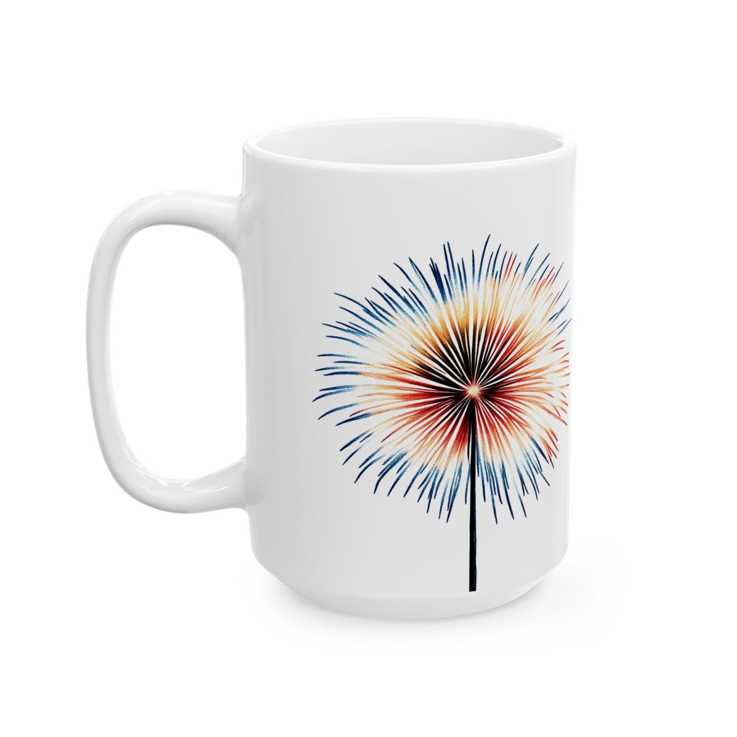 Fireworks Ceramic Mug, (11oz, 15oz)