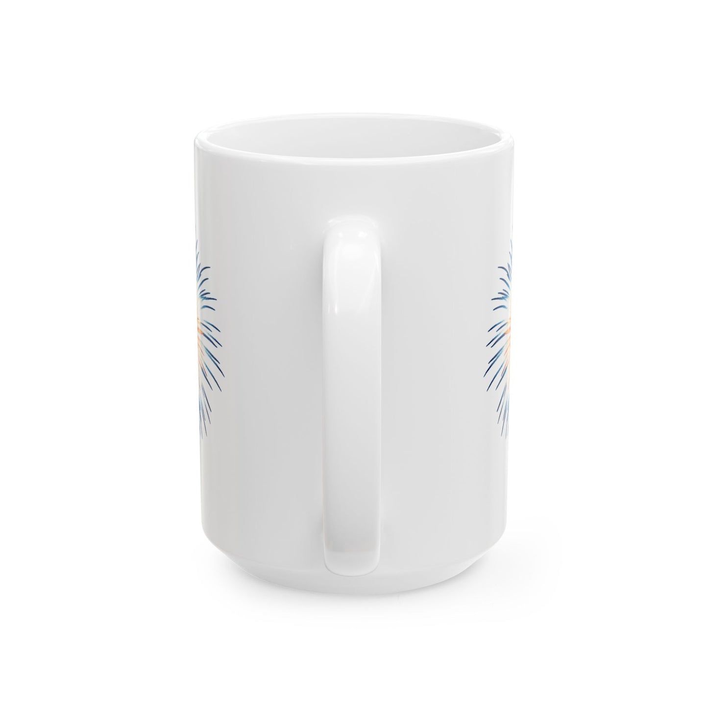 Fireworks Ceramic Mug, (11oz, 15oz)