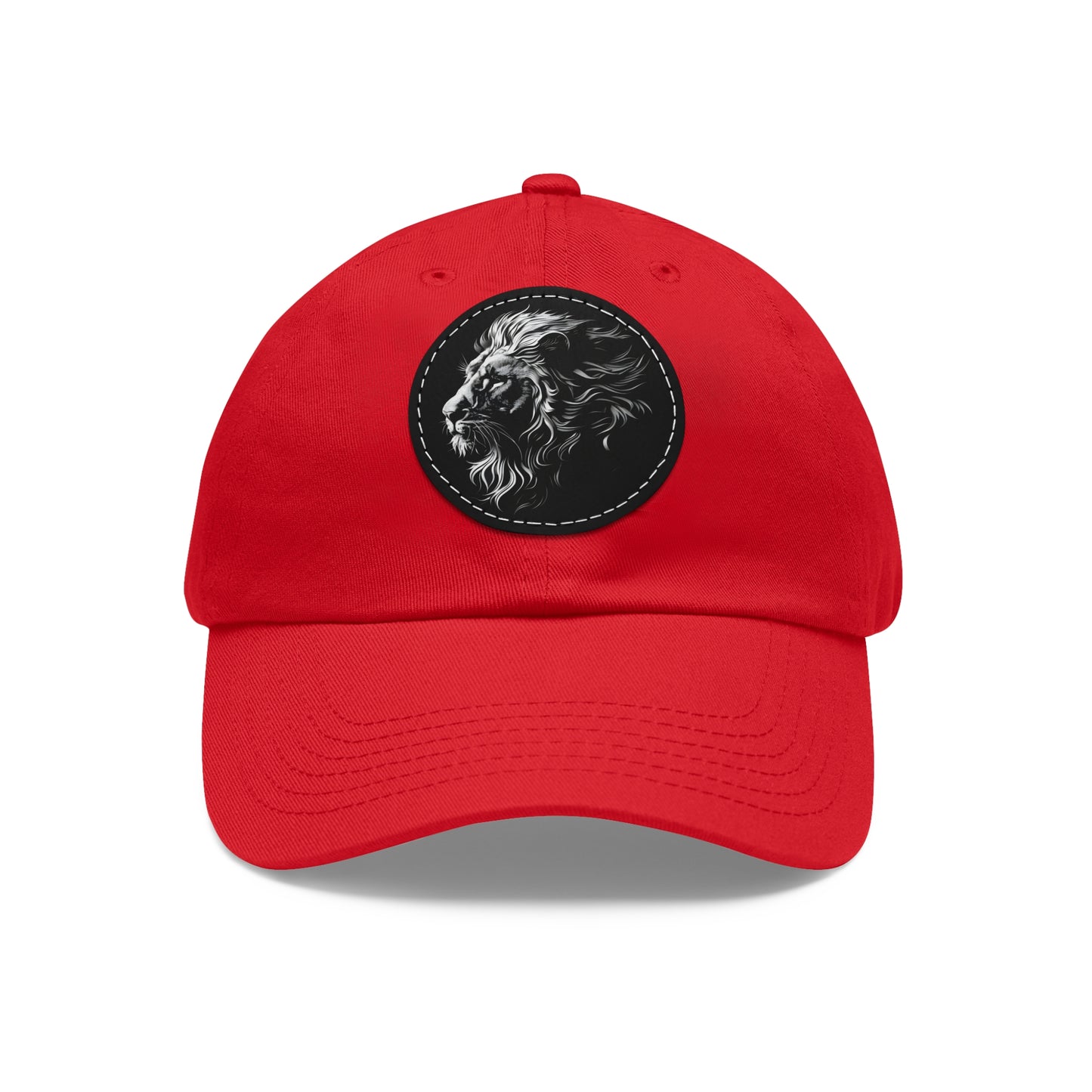 Dad Hat with Leather Patch and Lion Design – Stylish Casual Hat for Animal Lovers