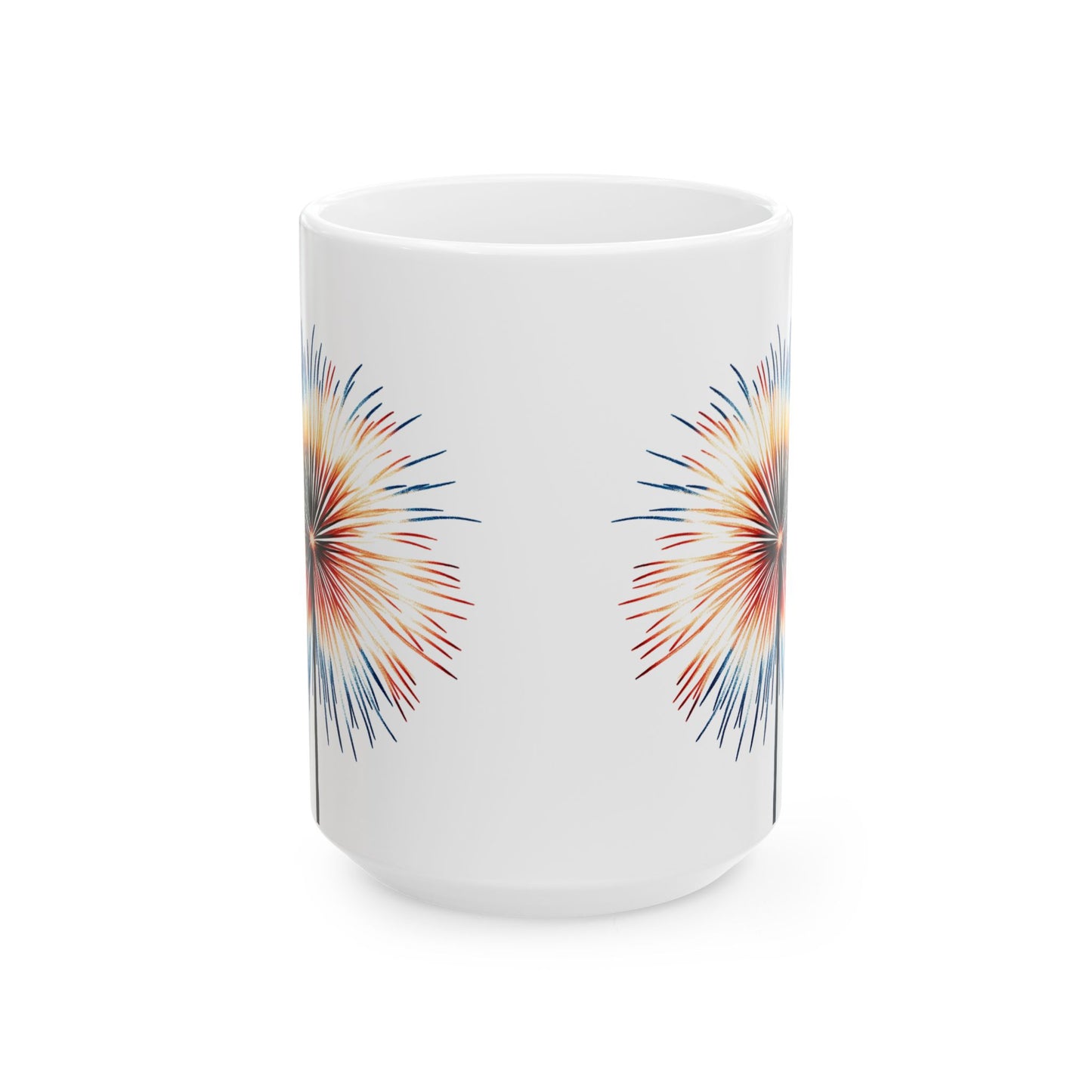 Fireworks Ceramic Mug, (11oz, 15oz)