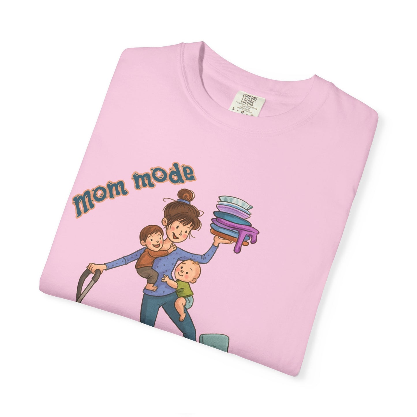 Funny Mom Life T-Shirt - "Mom Mode Always On" - Gift for mom - Birthday Gift - Mother's Day Gift