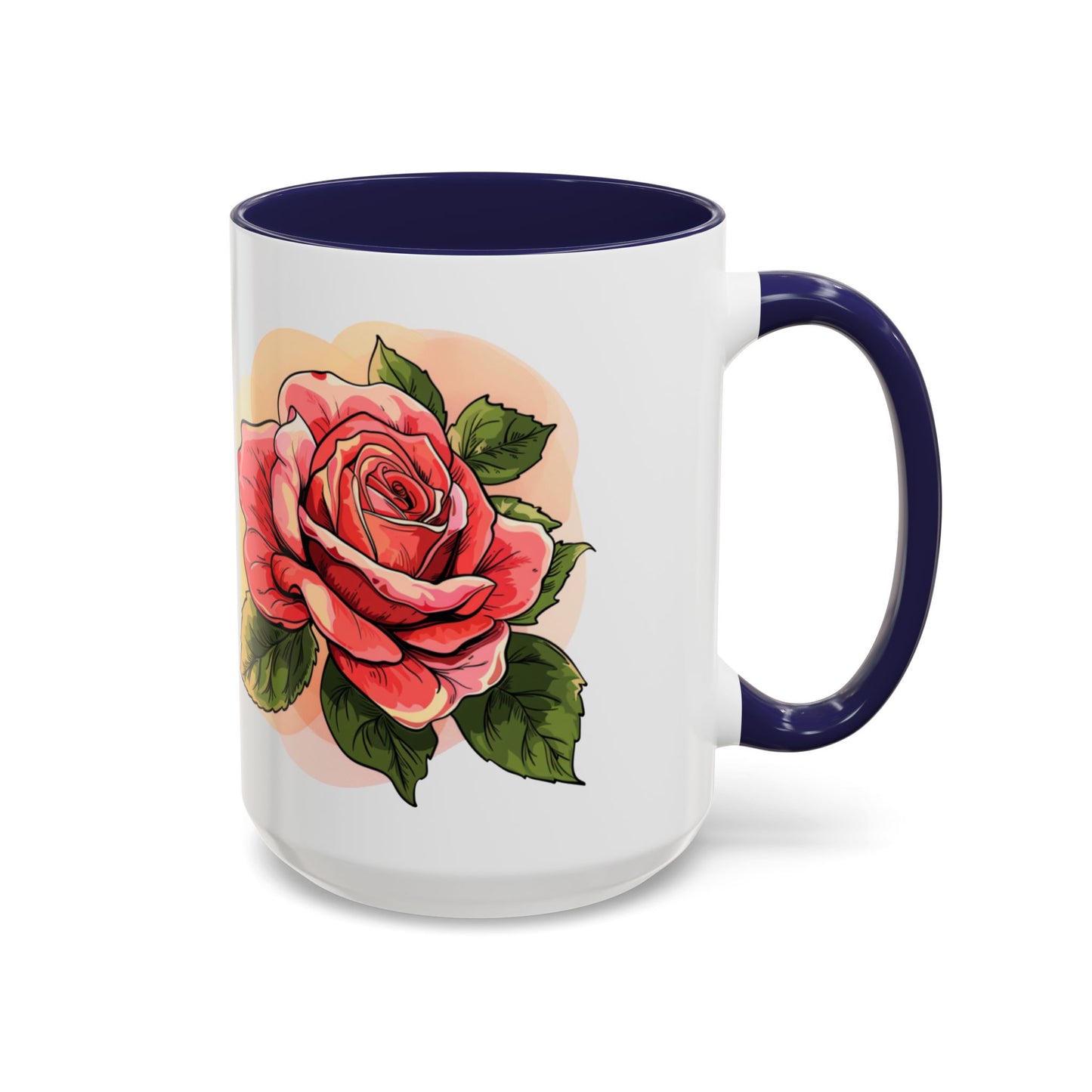 Elegant Floral Accent Coffee Mug - Perfect Gift for Garden Lovers