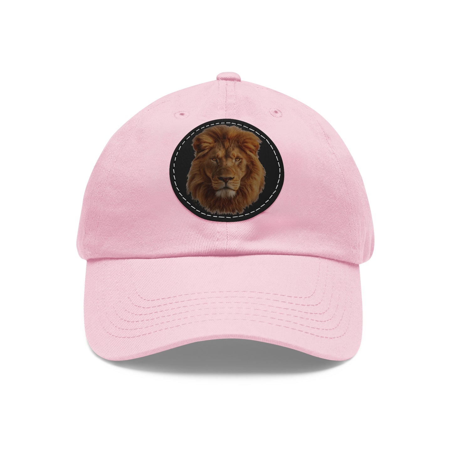Lion Design Dad Hat with Leather Patch – Stylish Casual Hat for Animal Lovers