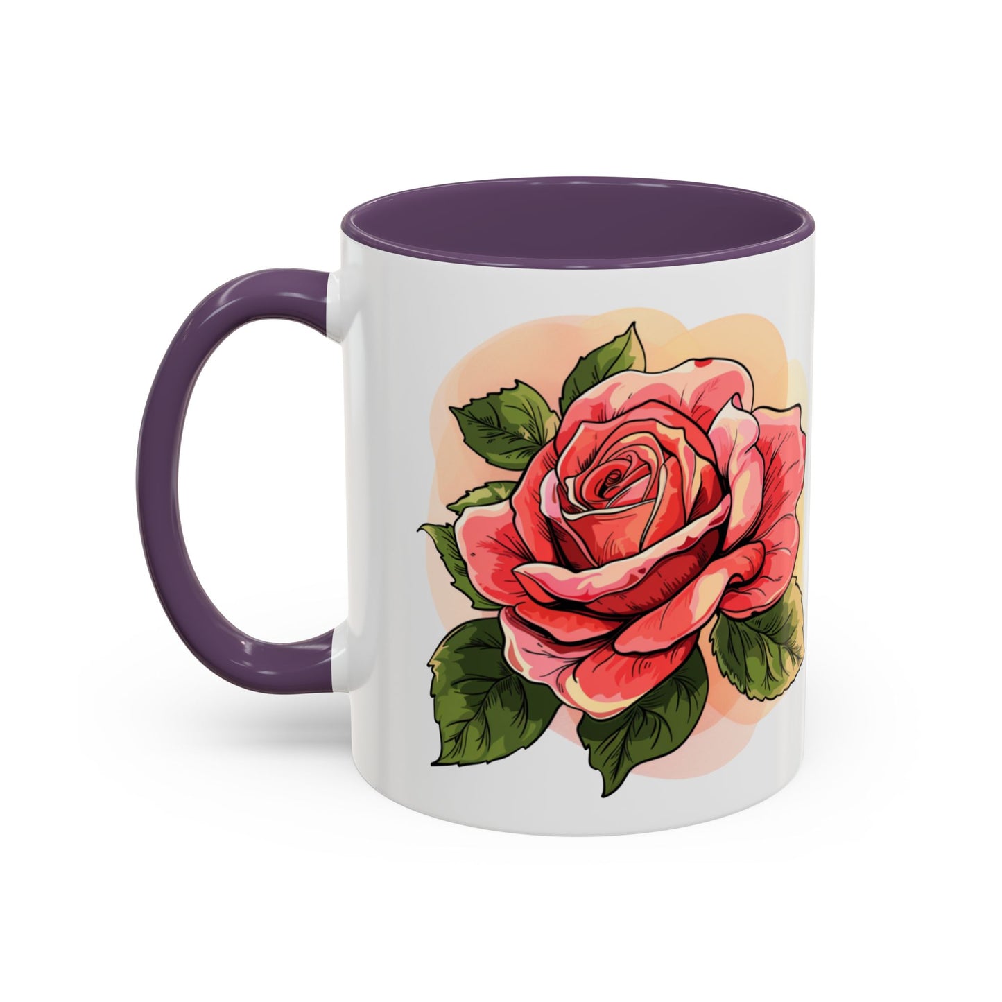 Elegant Floral Accent Coffee Mug - Perfect Gift for Garden Lovers