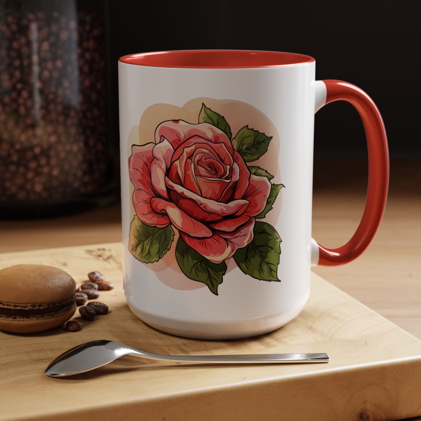 Elegant Floral Accent Coffee Mug - Perfect Gift for Garden Lovers