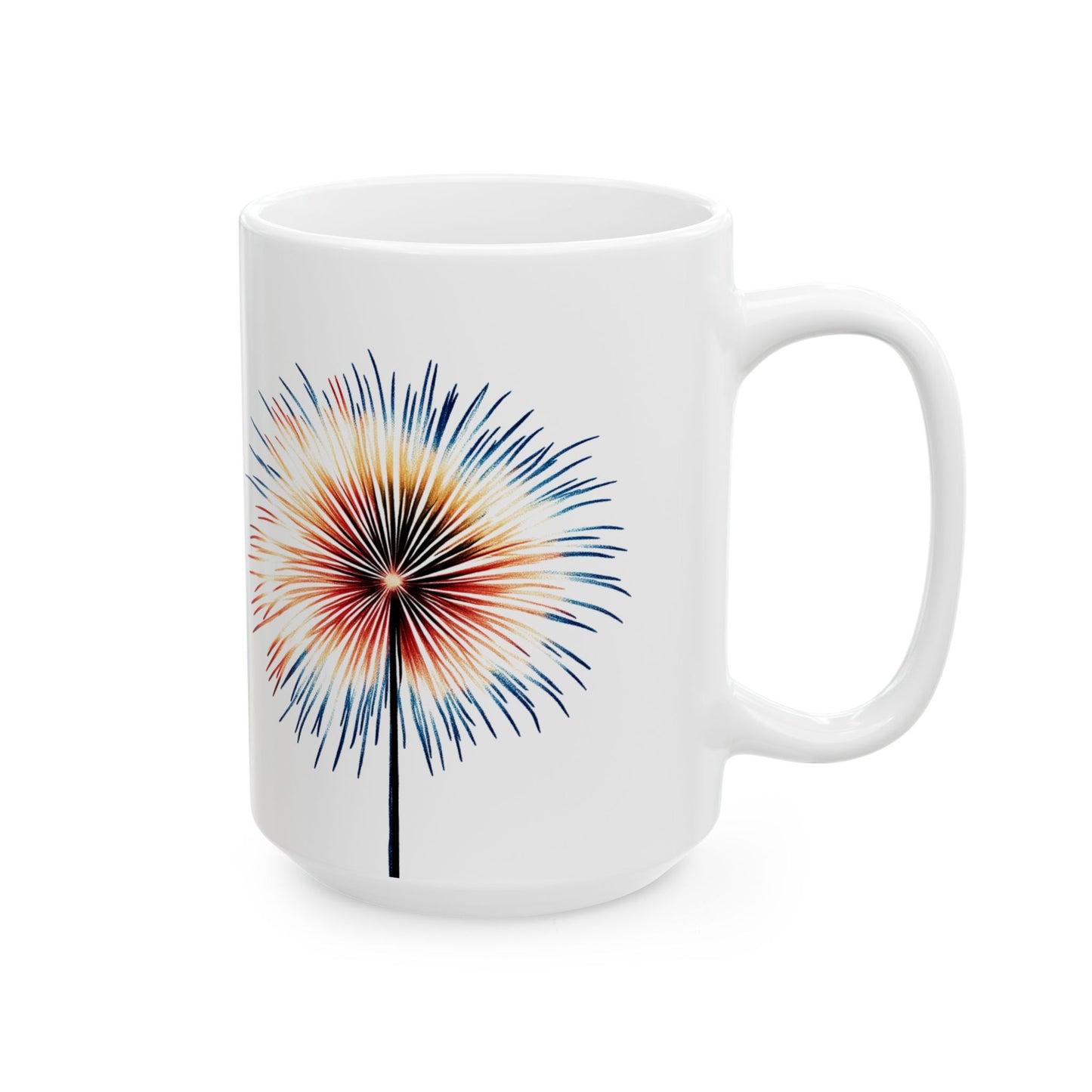 Fireworks Ceramic Mug, (11oz, 15oz)