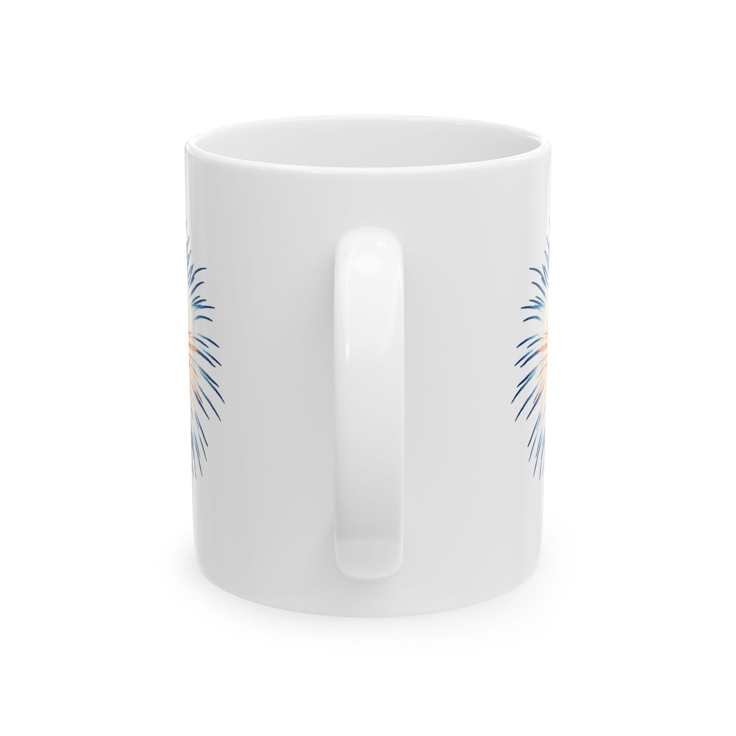 Fireworks Ceramic Mug, (11oz, 15oz)