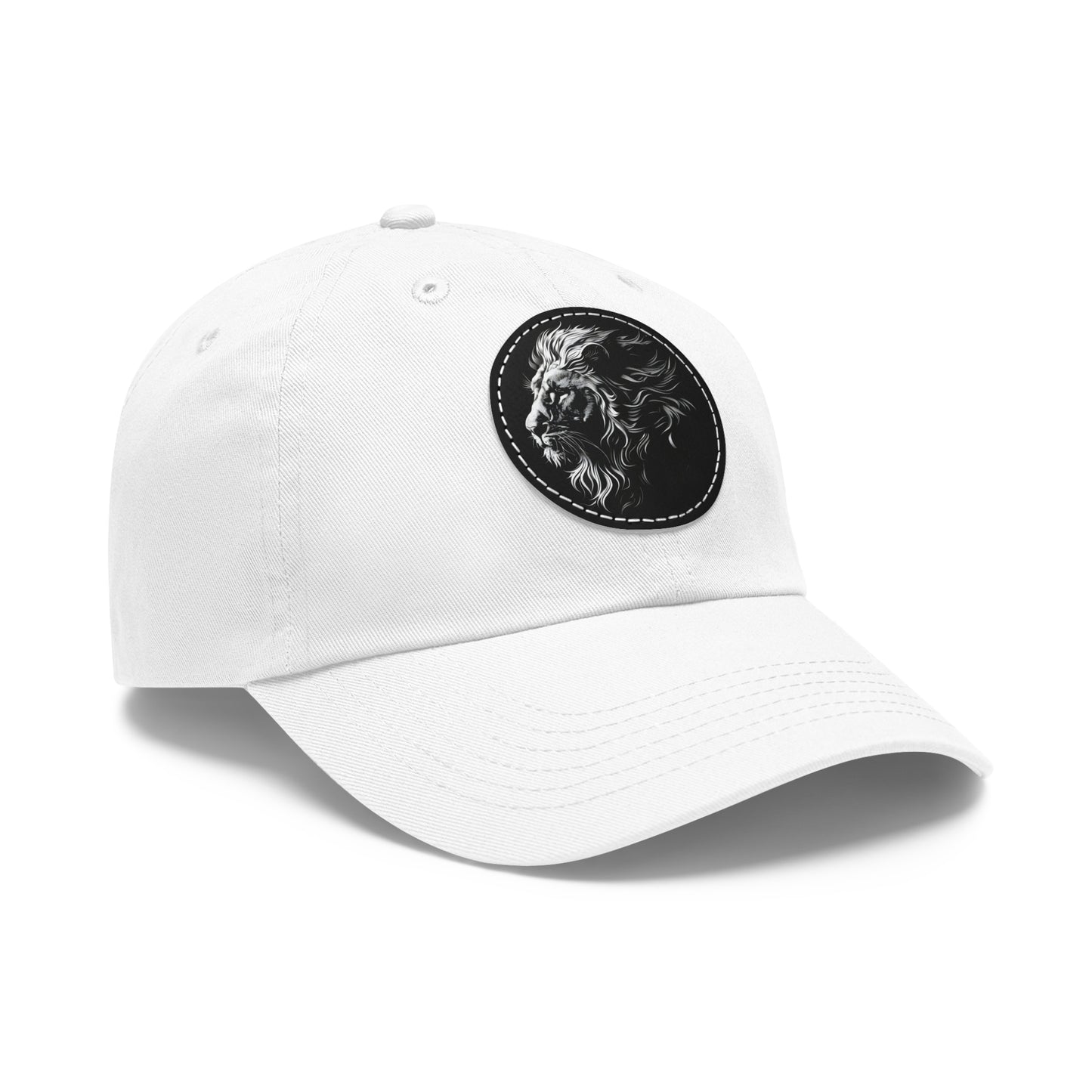 Dad Hat with Leather Patch and Lion Design – Stylish Casual Hat for Animal Lovers