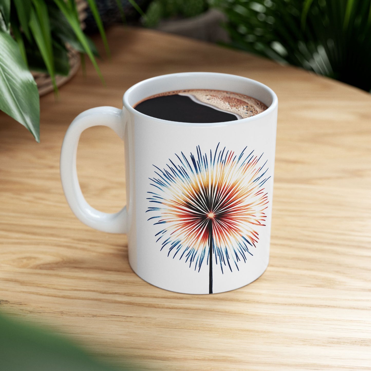 Fireworks Ceramic Mug, (11oz, 15oz)