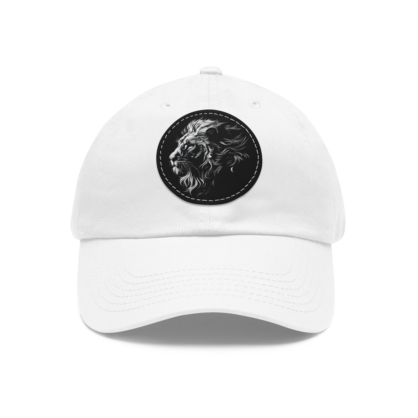 Dad Hat with Leather Patch and Lion Design – Stylish Casual Hat for Animal Lovers