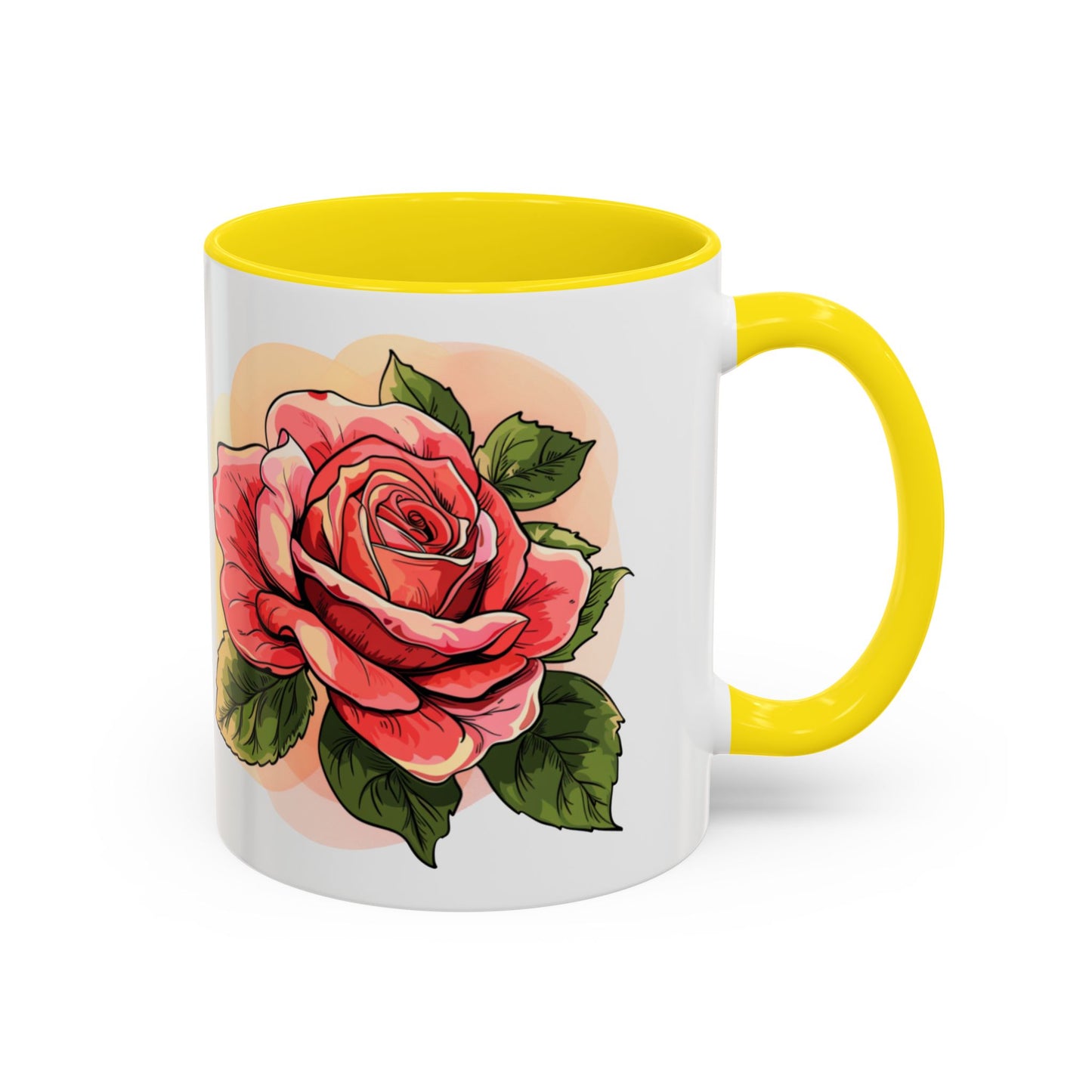 Elegant Floral Accent Coffee Mug - Perfect Gift for Garden Lovers