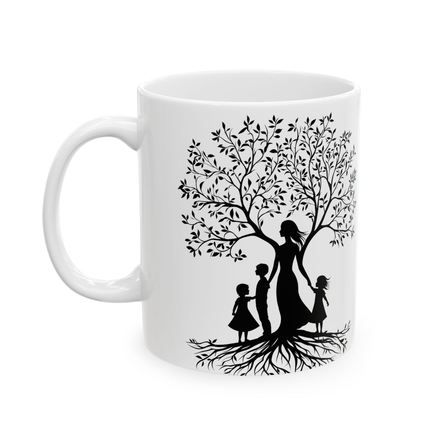 Whimsical Tree Silhouette Ceramic Mug - Perfect for Nature Lovers and Gift Giving - Mother's day gift - Birthday Gift