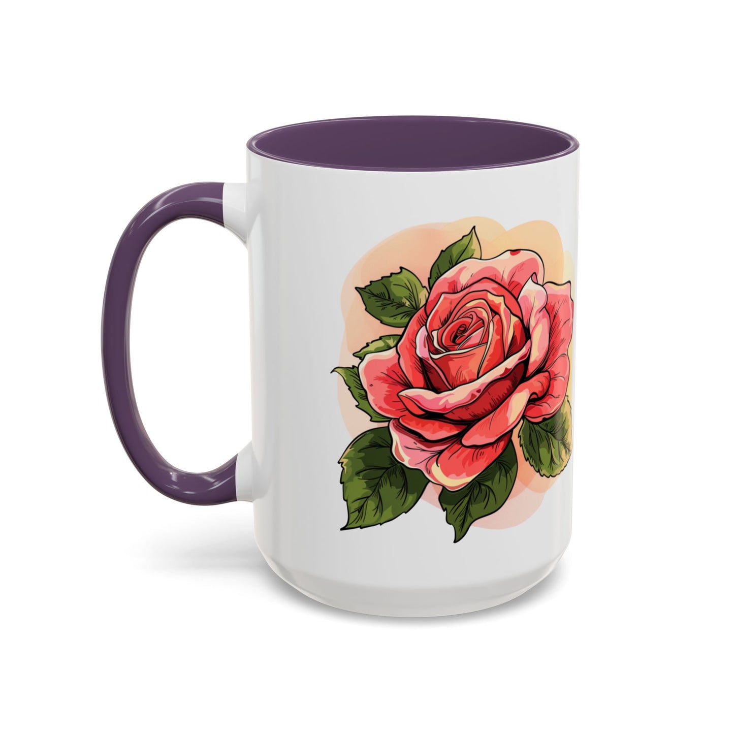 Elegant Floral Accent Coffee Mug - Perfect Gift for Garden Lovers
