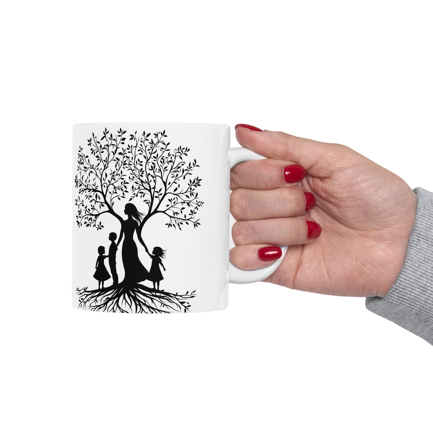 Whimsical Tree Silhouette Ceramic Mug - Perfect for Nature Lovers and Gift Giving - Mother's day gift - Birthday Gift