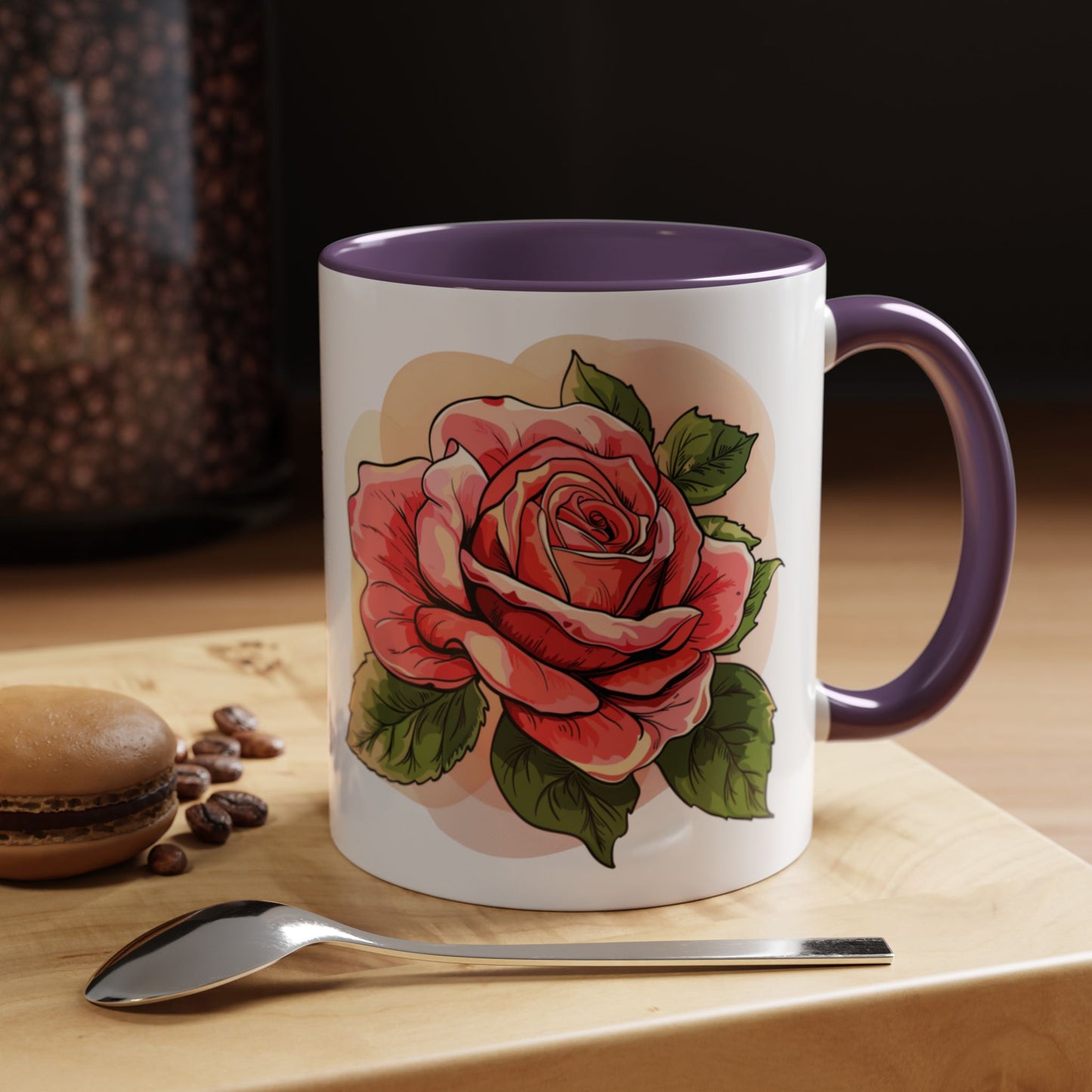 Elegant Floral Accent Coffee Mug - Perfect Gift for Garden Lovers