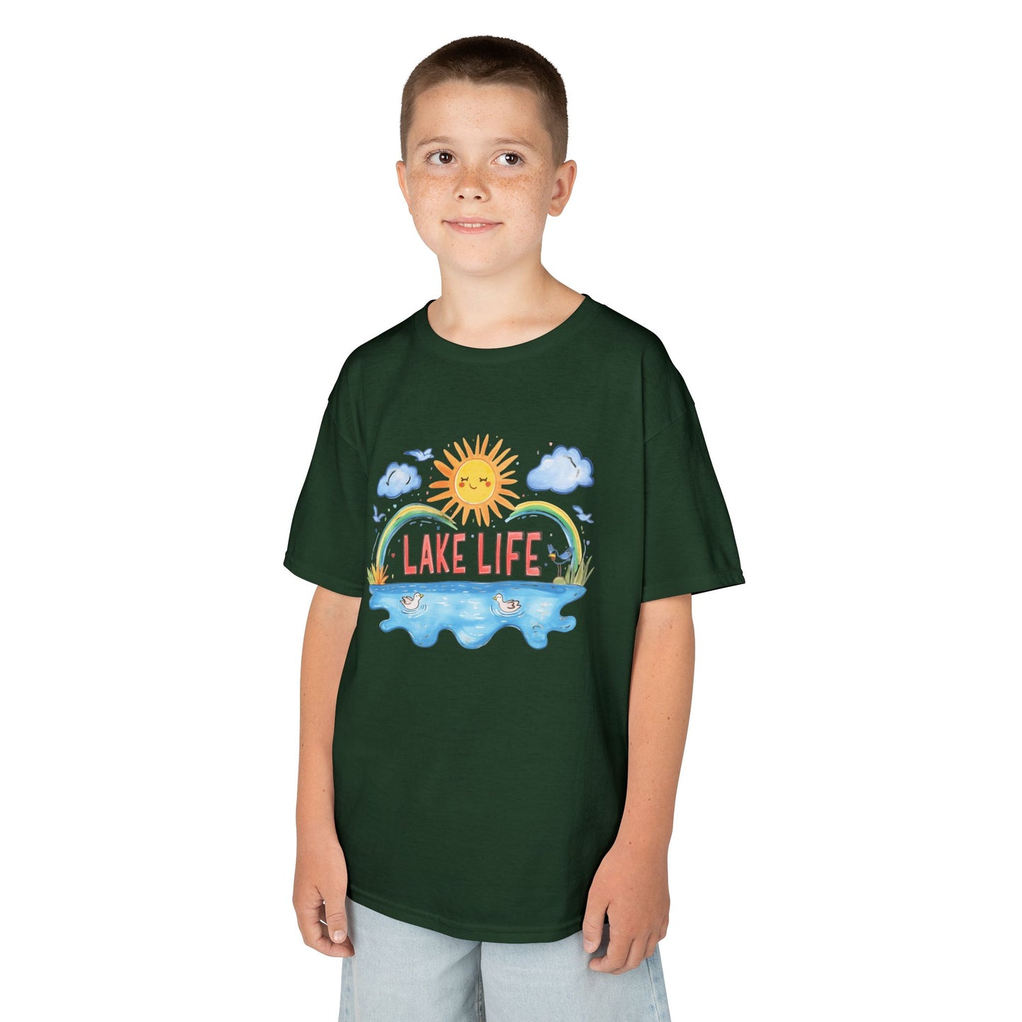 Kids Lake Life Tee - Fun and Playful Summer Shirt for Outdoor Adventures