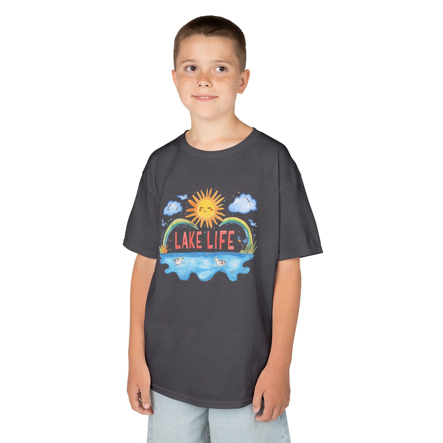 Kids Lake Life Tee - Fun and Playful Summer Shirt for Outdoor Adventures