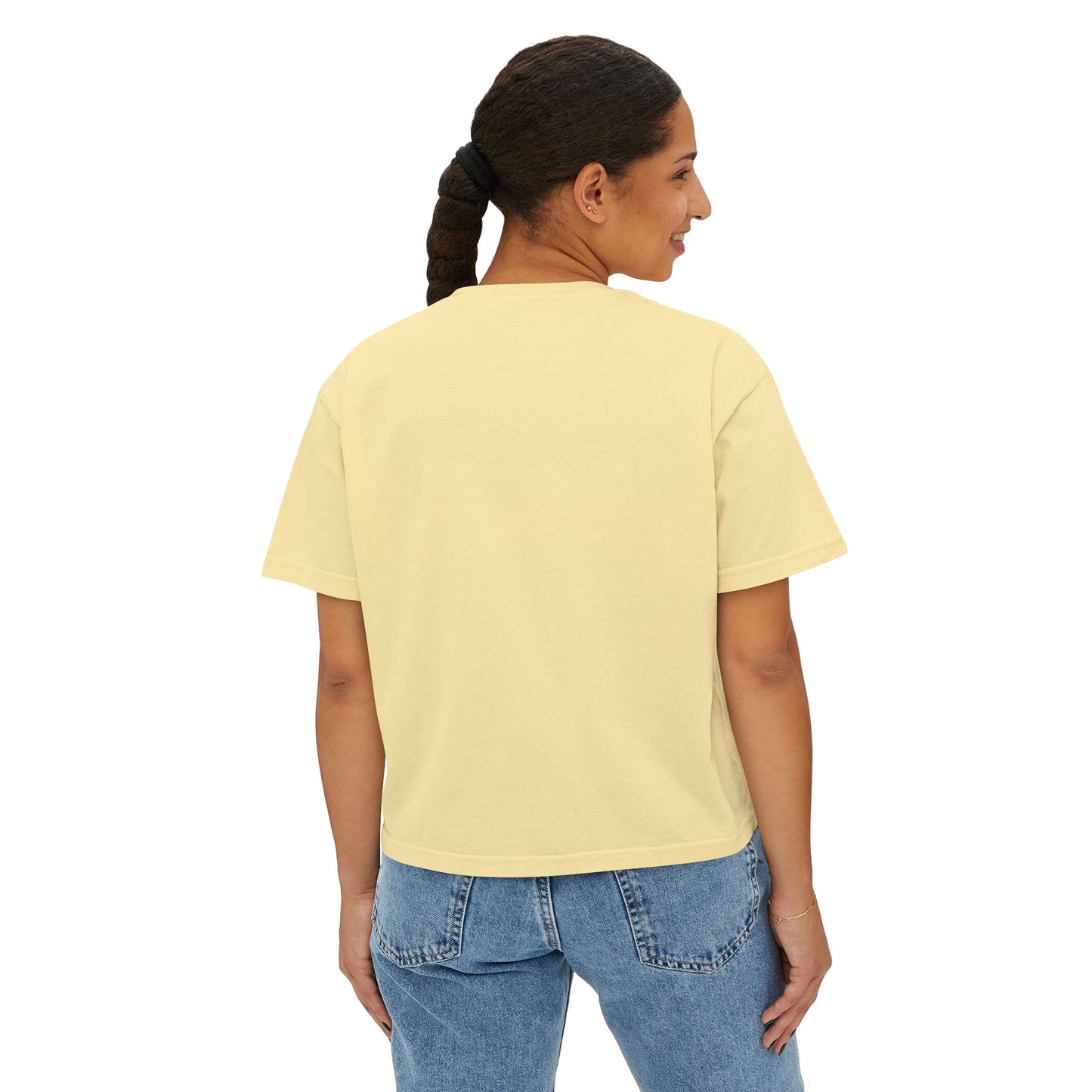 Stylish Women's Boxy Tee with Elegantly Dressed Graphic - Scissors design T-shirt