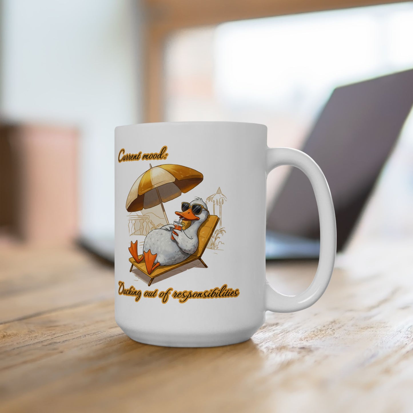 Chillaxing Duck Ceramic Mug - Fun Coffee Cup for Relaxation Lovers