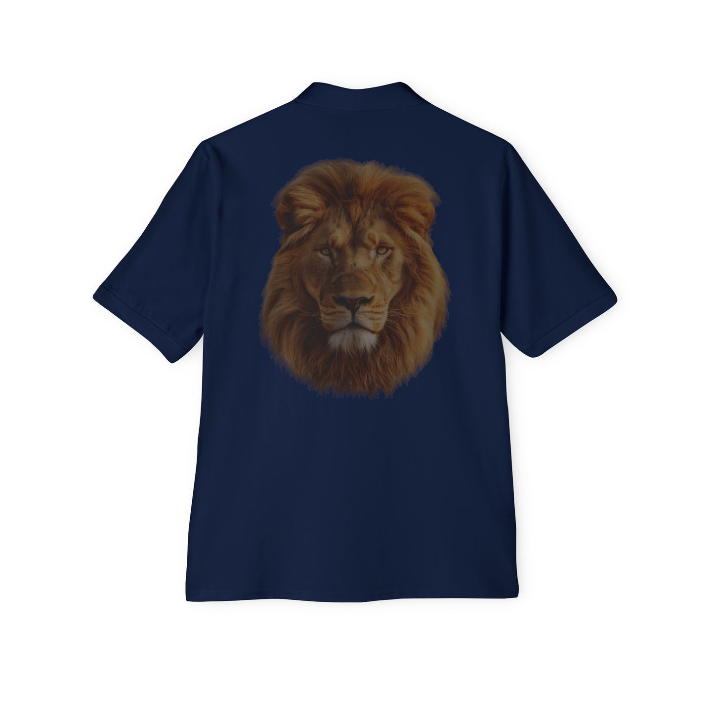 Men's Piqué Polo Striking Lion Design
